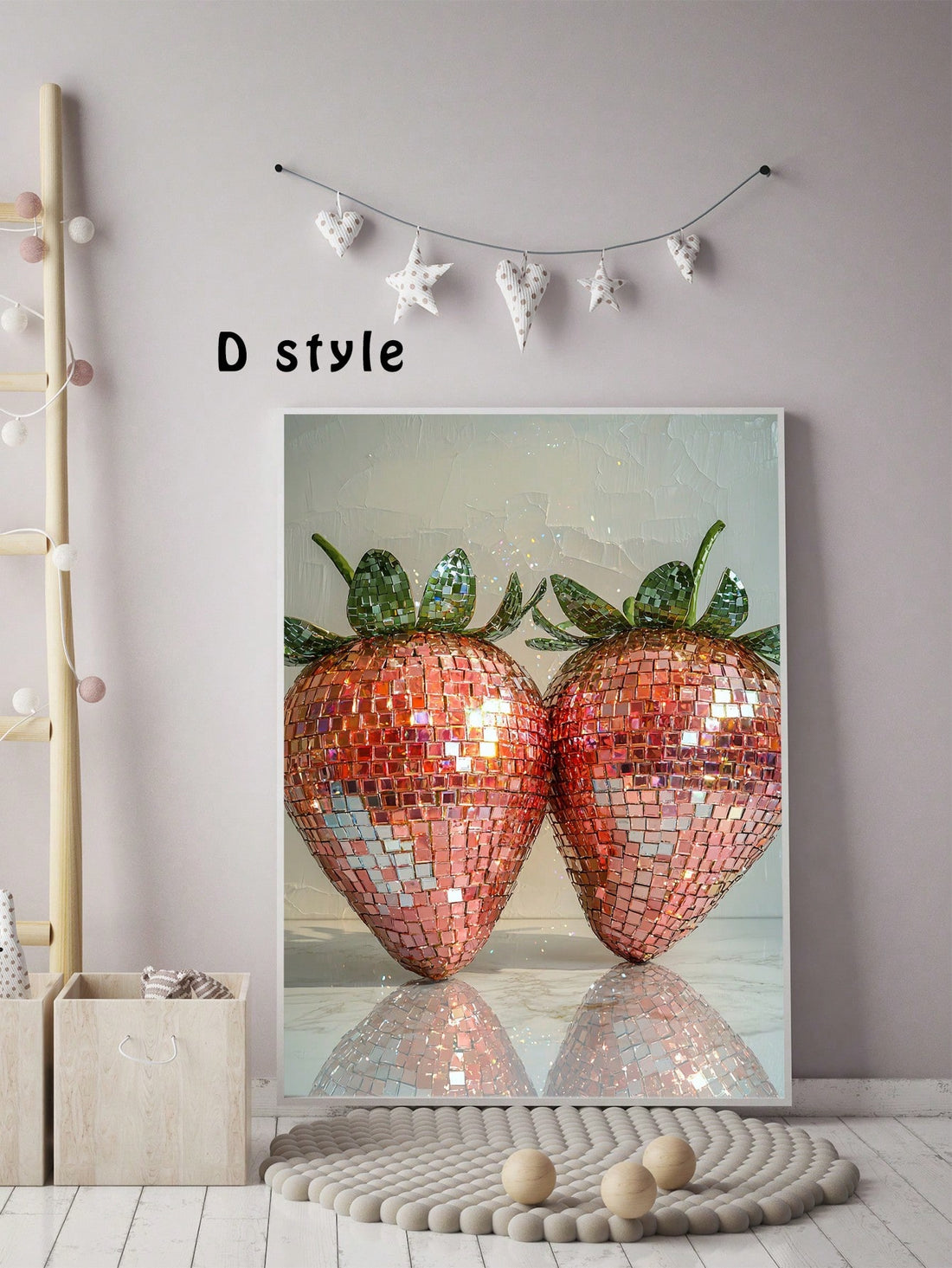 Elevate any room or party with this Chic Fruit Disco Ball Canvas Poster. Vibrant and eye-catching, it adds a touch of fun and energy to any space. Perfect for girls' rooms and bar parties, this canvas poster is a must-have for those looking to add a unique and stylish touch to their decor.