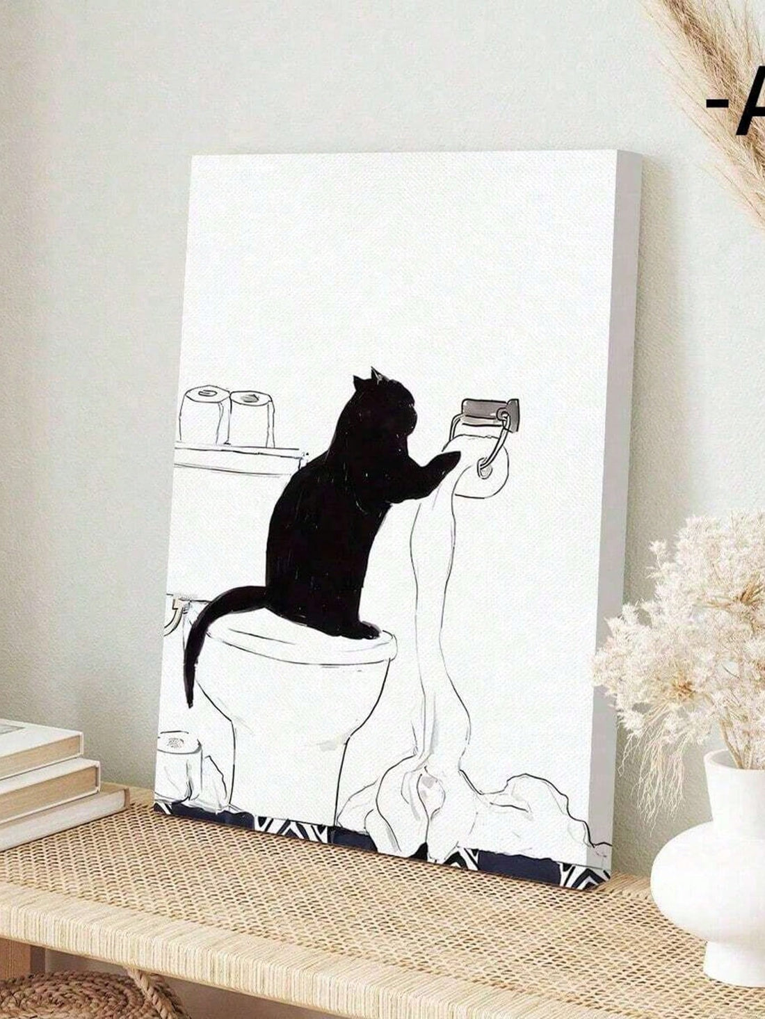 This Whimsical Black Cat Canvas Poster is the perfect addition to any cat lover's wall. Made with high-quality materials, this poster features a unique and playful design that will add character to any room. Show off your love for cats with this charming piece of wall art.