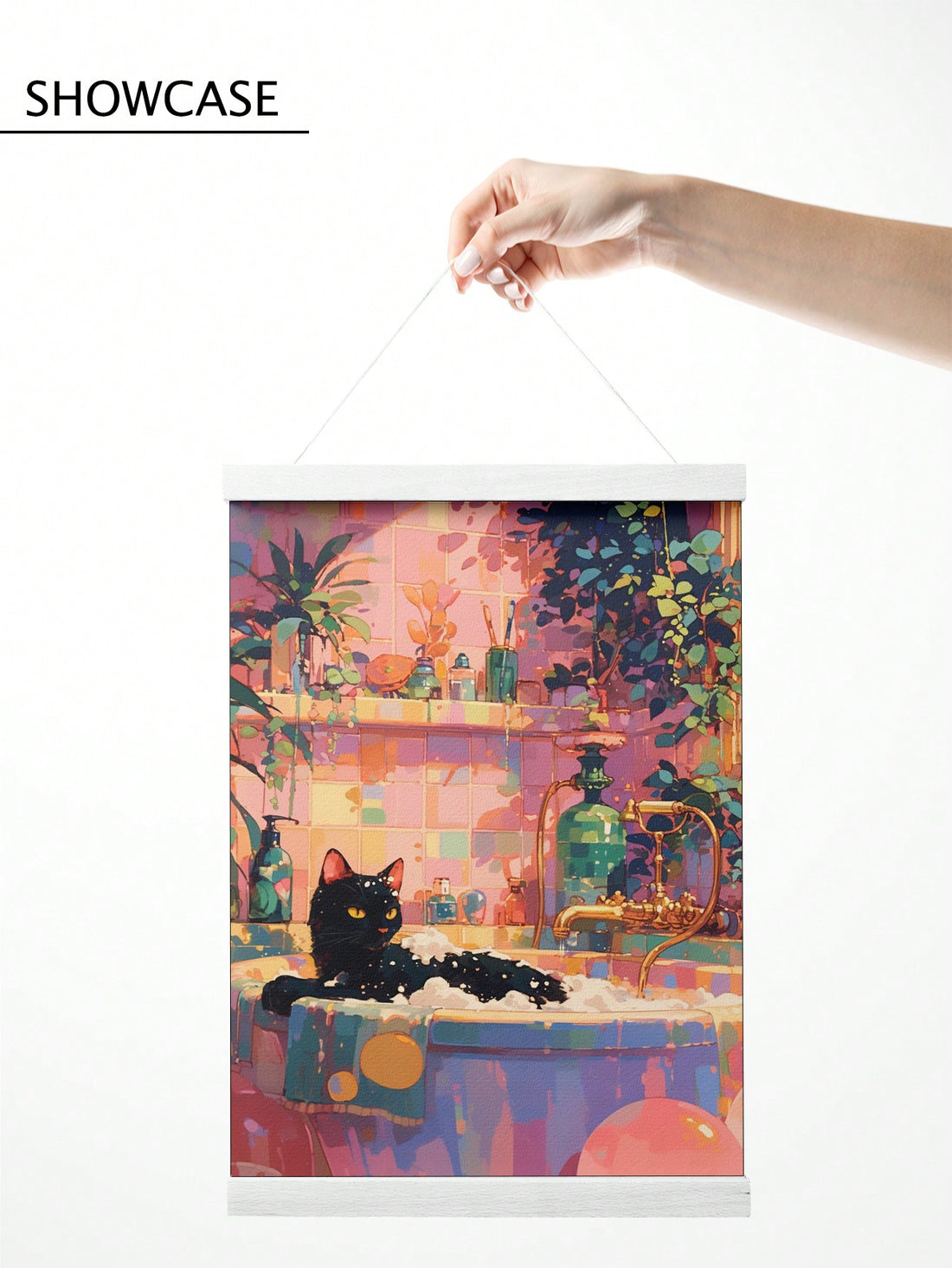 Revitalize your home interiors with our Vibrant Serene Black Cat Canvas Art. Featuring a modern and sleek design, this wall decor is sure to add a touch of sophistication to any room. Made with high-quality materials, this art piece will bring a peaceful and aesthetic vibe to your living space.