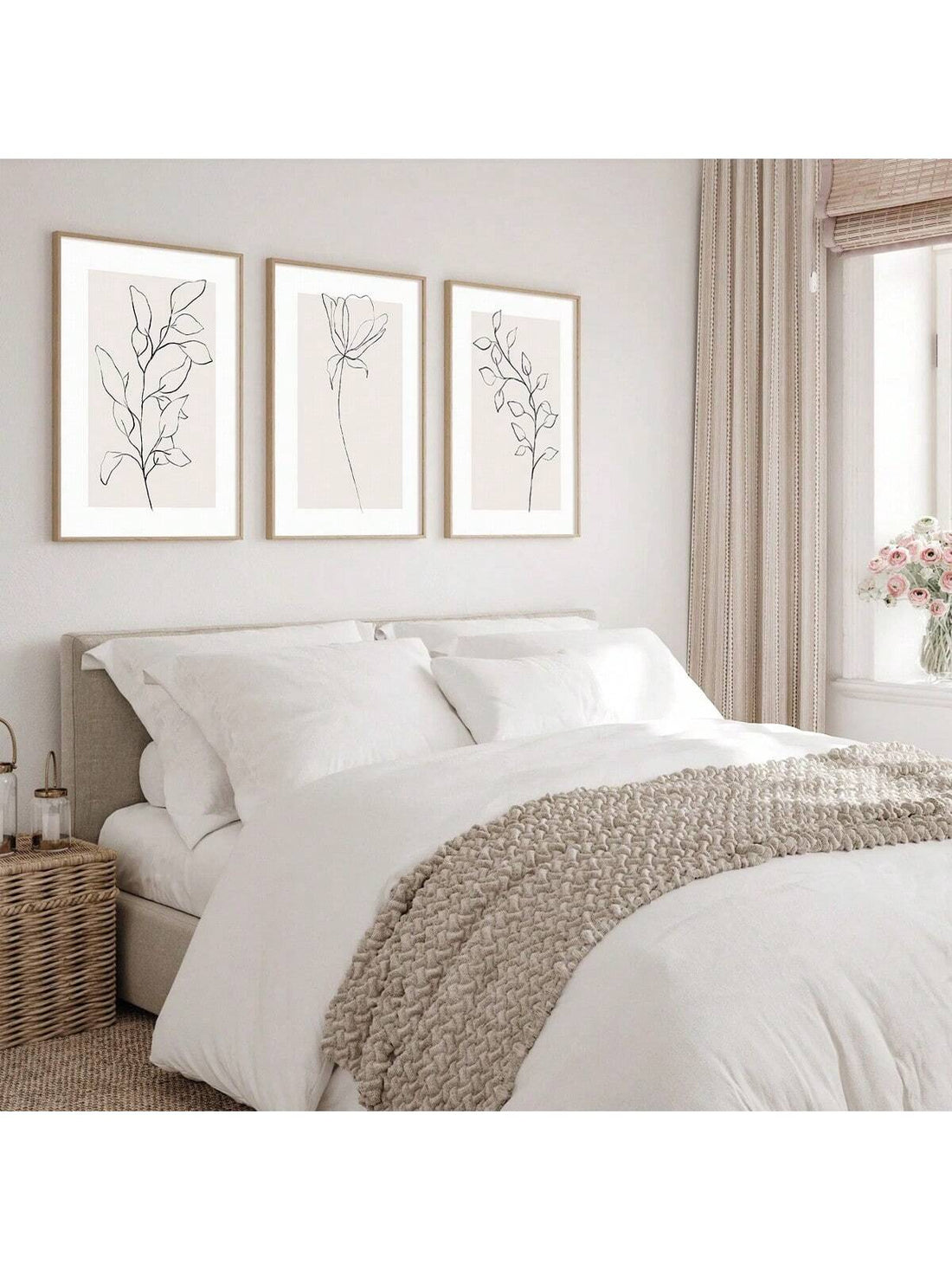 This set of 3 Boho Floral Canvas Prints is the perfect addition to any home decor. The vintage Scandinavian design adds a touch of elegance, while the vibrant floral prints provide a pop of color. Give the gift of unique and stylish wall art to your loved ones.