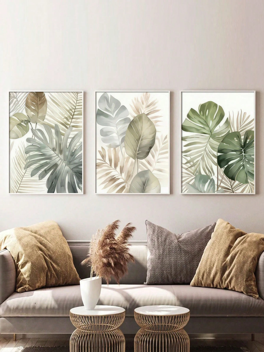 Elevate your living space with this expert-crafted 3-piece wall art set featuring charming turtle-backed bamboo ferns. Printed on high-quality canvas, each piece showcases natural textures and delicate botanical details, bringing a serene and sophisticated touch to any room. This versatile artwork set enhances home décor with subtle elegance and makes a thoughtful, unique gift ideal for Mother’s Day or special occasions. Easy to hang and designed for lasting color retention, it combines aesthetic appeal wit