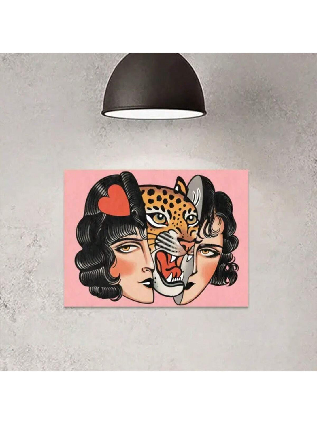 This vintage-inspired 'Love Is Evil' tiger canvas art poster is a unique, frameless wall decor piece that will add a touch of style to any space. Made with high-quality materials, this modern poster features a bold tiger design and the phrase 'Love Is Evil,' making it the perfect addition to any room looking for a statement piece.