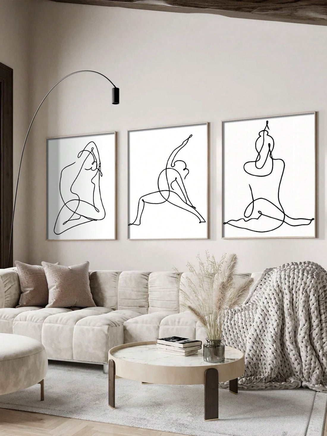 Enhance your home gym and wellness space with our 3-piece Yoga Wall Art Set. These inspirational canvas posters feature expertly designed yoga poses to inspire and motivate your practice. Made with high-quality materials, they are the perfect addition to your personal wellness sanctuary.