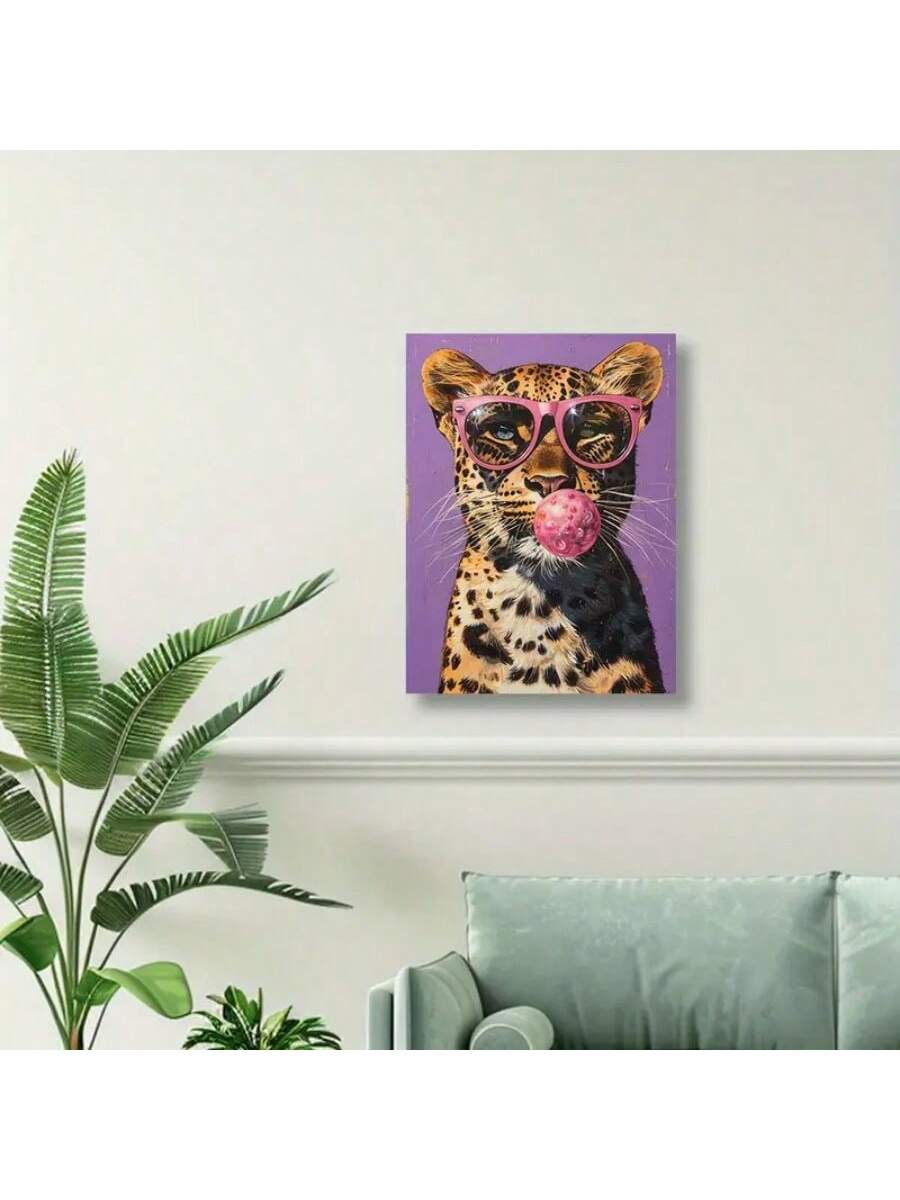 Elevate your home decor with our Chic Leopard Print Pink Glasses Canvas Art. This modern bubble gum wall decor is perfect for adding a touch of style to any space. The trendy leopard print design combined with pink glasses adds a fun and fashionable element to your walls. Transform your space into a stylish oasis with this unique canvas art piece.