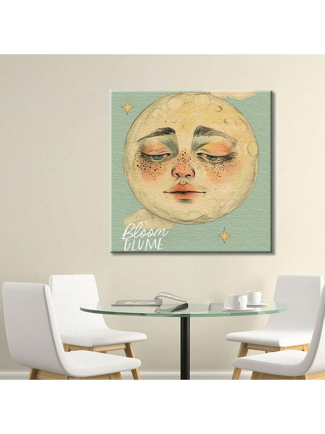 Introduce a touch of enchantment to your space with our Whimsical Vintage Moon Canvas Art. Featuring a beautifully framed and printed vintage moon design, this wall decor is sure to add a unique and magical touch to any room. Elevate your space with a whimsical and charming ambiance.