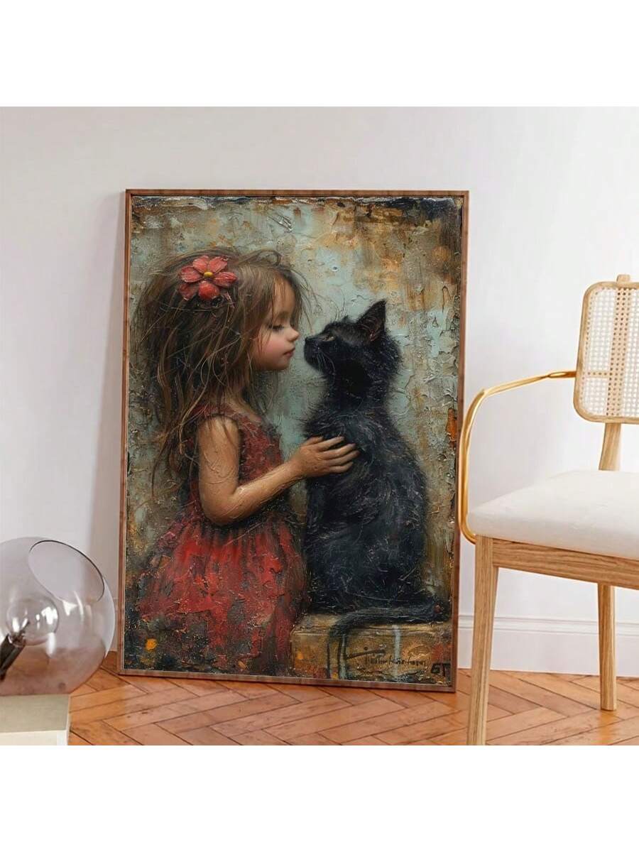 Add a touch of whimsy to your wall decor with our Charming Vintage Black Cat Canvas Prints. Each set features one or two high-quality canvas prints, perfect for adding a playful and vintage element to any room.