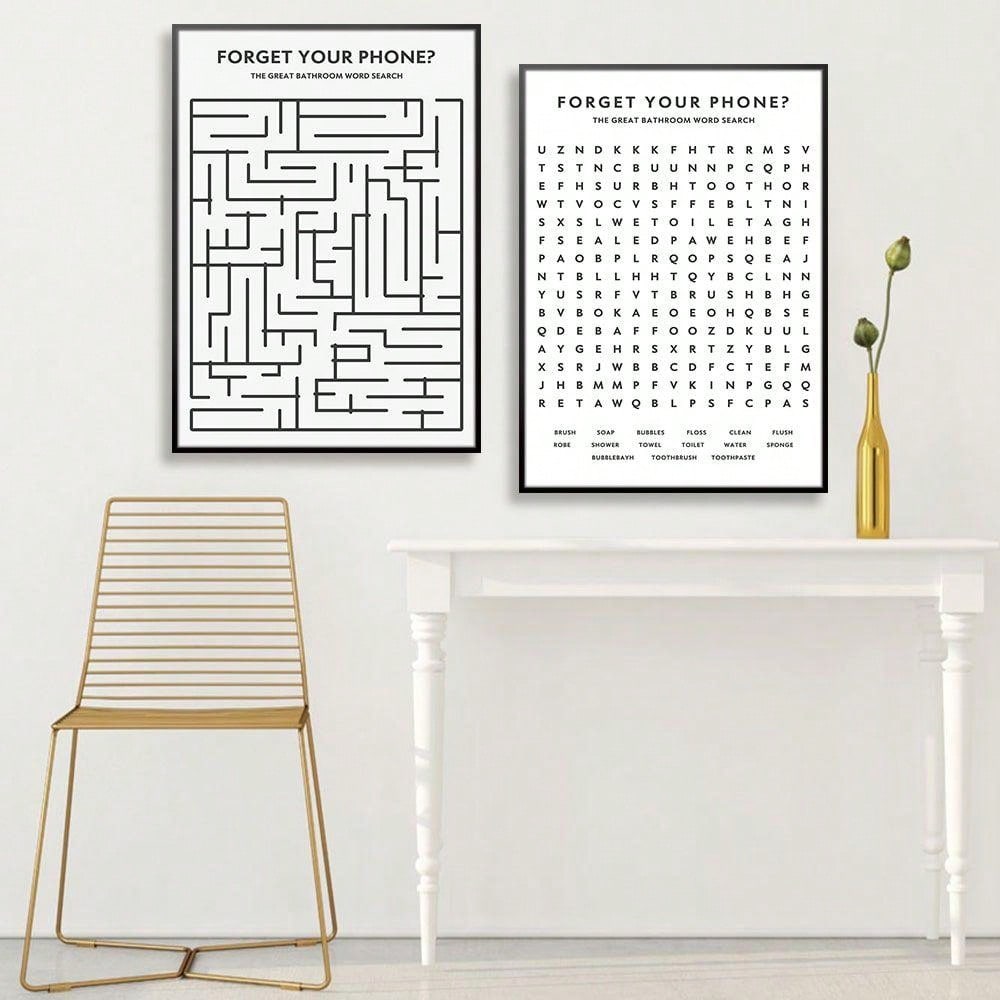 Enhance your bathroom decor with our Nordic Design Word Search Posters. These fun posters make a unique housewarming gift and provide endless entertainment while you wash up. Styled with a Nordic design, these posters are a fun and educational addition to any bathroom.