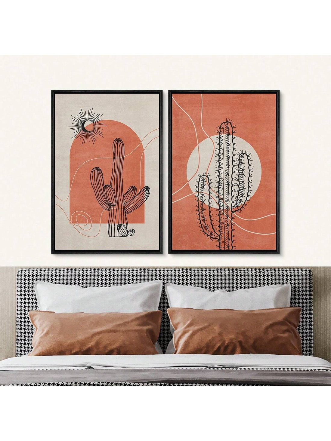 Transform your home into a peaceful desert oasis with Southwest Serenity. This set of 2 abstract canvas prints features cacti and desert landscapes, adding a touch of bohemian charm to any room. Elevate your home decor and bring a sense of serenity with these high-quality prints.