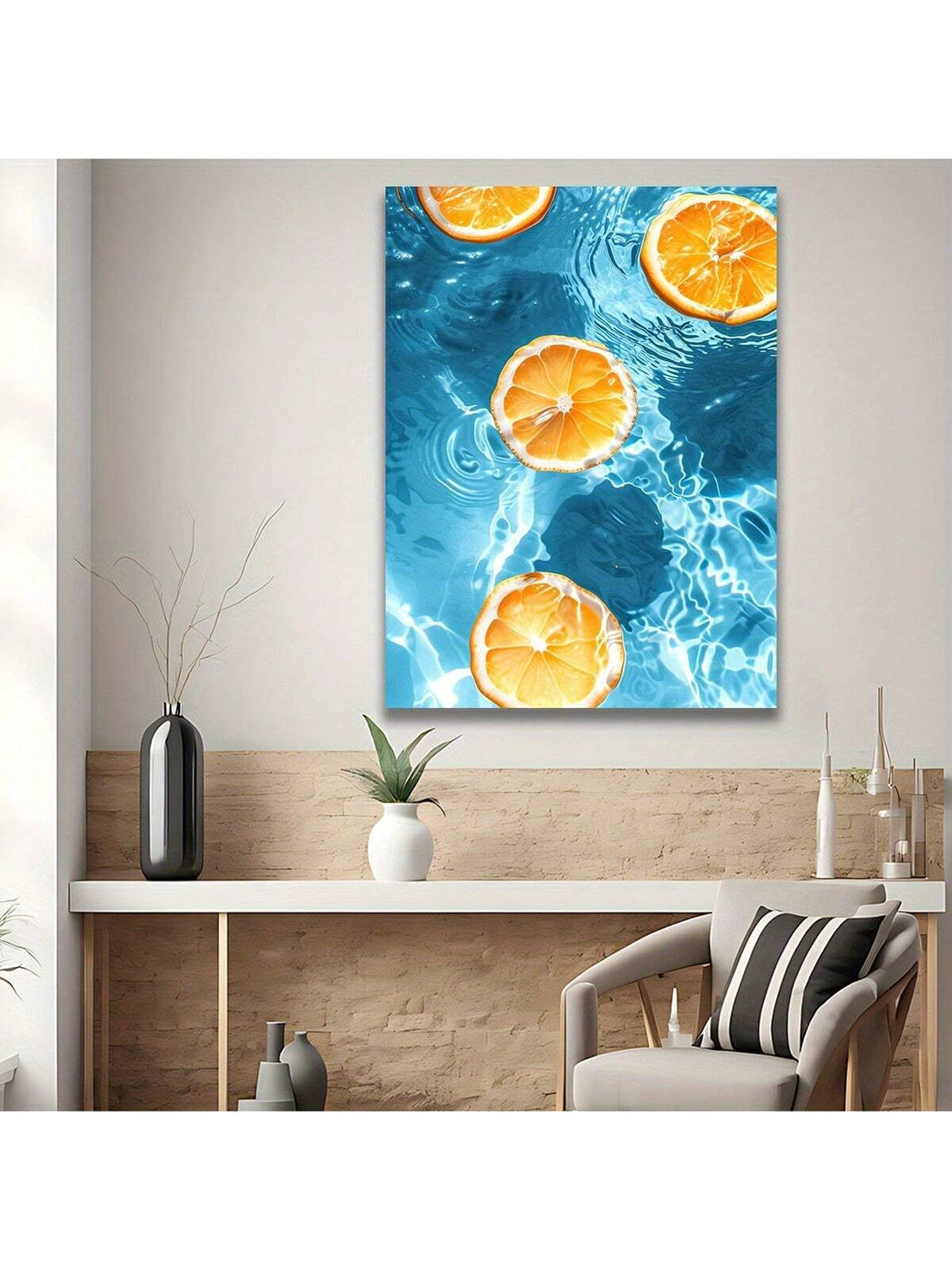 Add a touch of style and vibrancy to your home decor with our framed canvas wall art. Featuring a cool summer vibe, this art piece is perfect for adding a pop of color to any room. Made with high-quality materials, this wall art will bring a refreshing and stylish touch to your space.