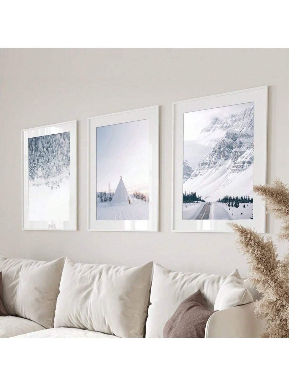 Transform your space into a serene escape with Aerial Serenity: 3-Piece Canvas Wall Art Set. Featuring majestic forests and snow-covered mountains, this unframed poster set adds a touch of nature and tranquility to any room. Crafted with high-quality canvas, each piece is durable and visually stunning.