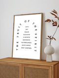 Fruit of the Spirit canvas wall art in neutral room decor