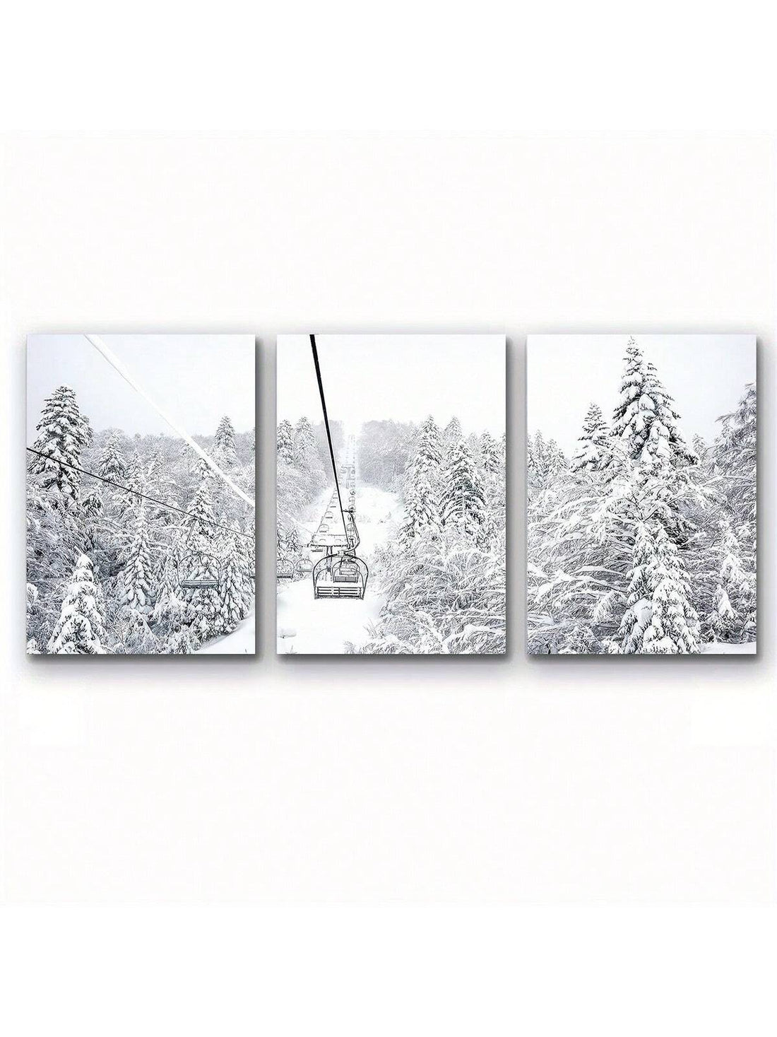 Enhance your home decor with the Chic Mountain Escape 3-Piece Black and White Wooden Framed Wall Art Set. The stunning landscape images, expertly framed in elegant black and white wooden frames, add a touch of sophistication and peace to any room.