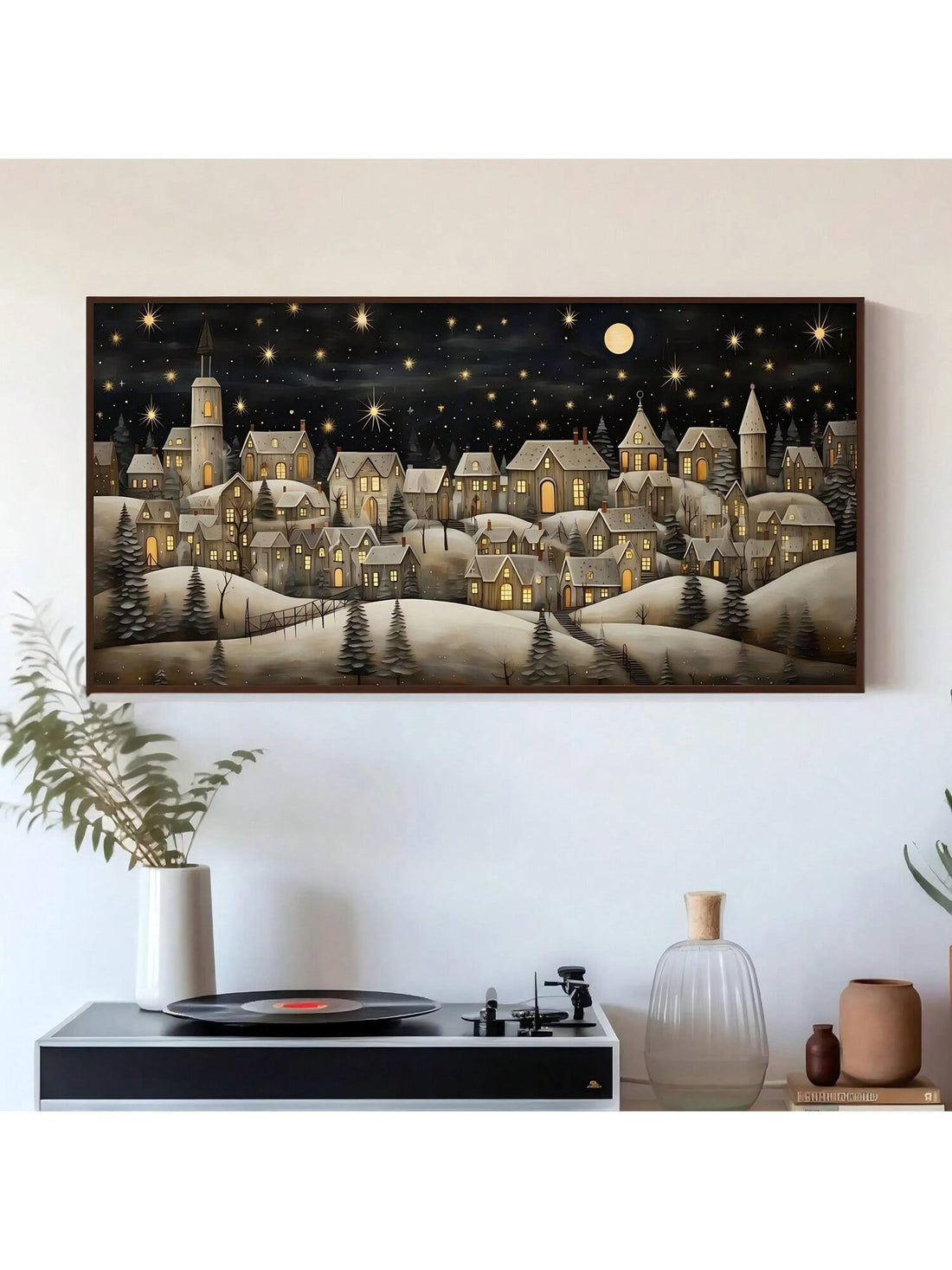 Capture the magic of the holiday season with this Enchanting Snowy Christmas Night Town Canvas Print. Expertly crafted, it brings a serene winter village scene to your space, adding warmth and festive charm. Ideal as a thoughtful gift or a timeless decoration, this canvas print enhances any room with its detailed artistry and cozy ambiance. Perfect for creating a welcoming holiday atmosphere year after year.