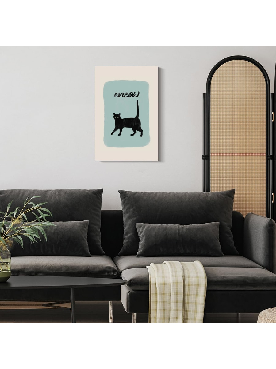 Enhance your home decor with our Whimsical Cat Quote Canvas Wall Art. Featuring a charming cat illustration and inspiring quote, this canvas will bring a touch of whimsy and coziness to any room. Made with high-quality materials, it's the perfect addition to your cozy home.