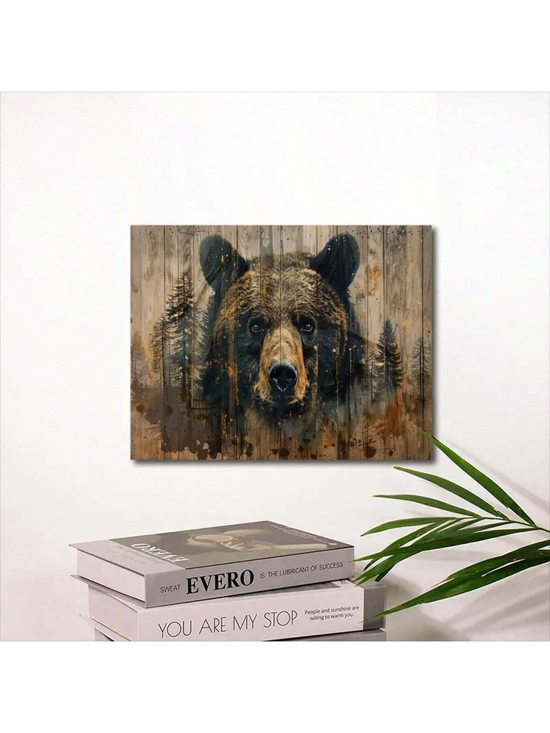 Add a touch of nature to your home or office with our Rustic Woodland Bear Canvas Art. Featuring a majestic bear in its natural habitat, this beautifully framed piece will bring a sense of peace and tranquility to any space. Upgrade your decor with this stunning and unique piece.