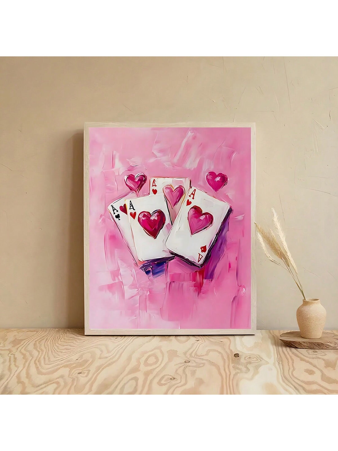 Elevate the style of your space with Chic Pink Hearts - Modern Minimalist Canvas Wall Art. A tasteful addition to any room, this piece features sleek and eye-catching pink hearts that add a touch of sophistication. Perfect for those seeking a modern and minimalistic aesthetic.