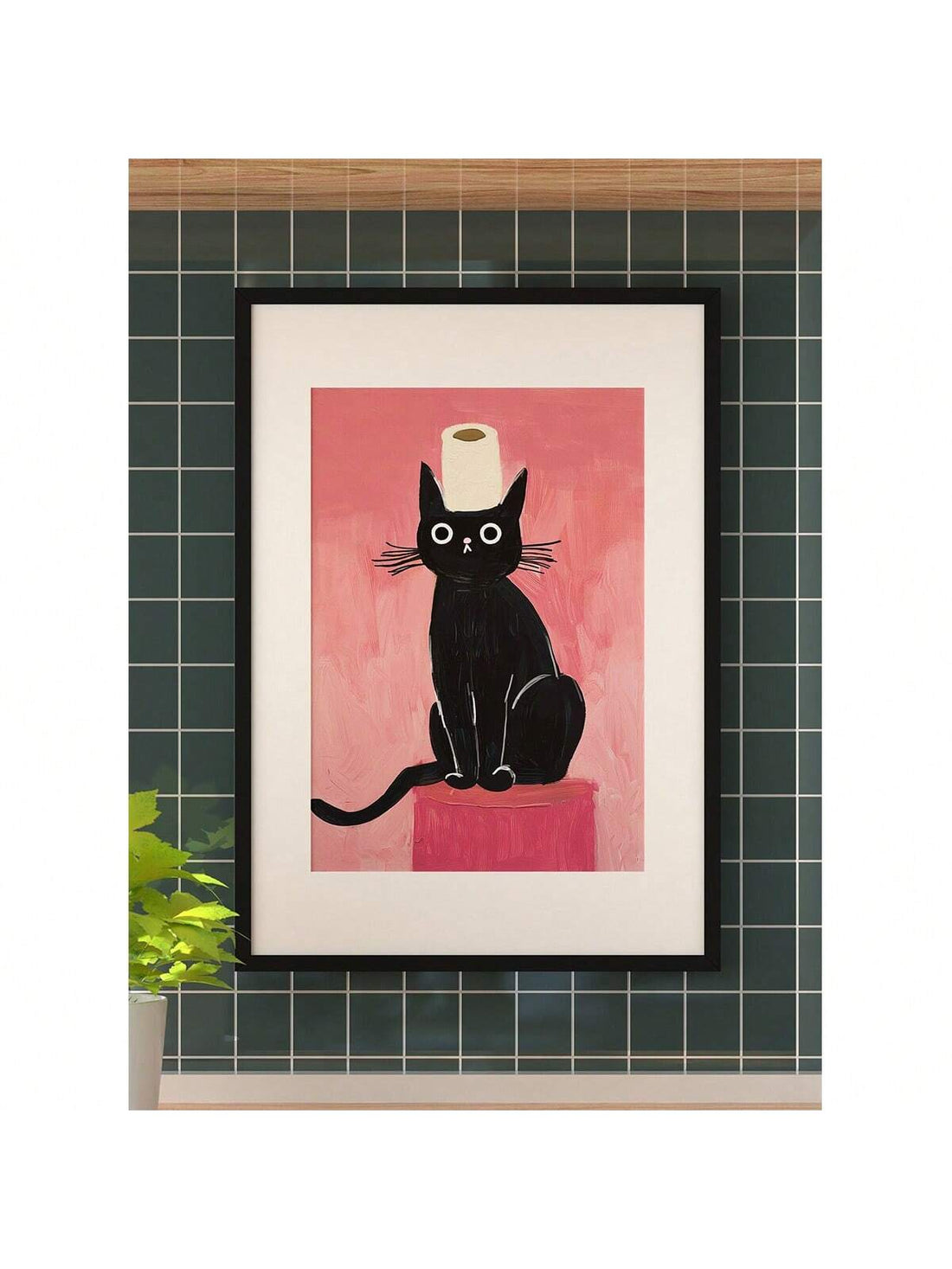 Bring feline charm to any room with this striking black cat framed canvas poster. Featuring a humorous design that captures the quirky personality of our whiskered companions, this piece combines artistic appeal with lighthearted entertainment. 