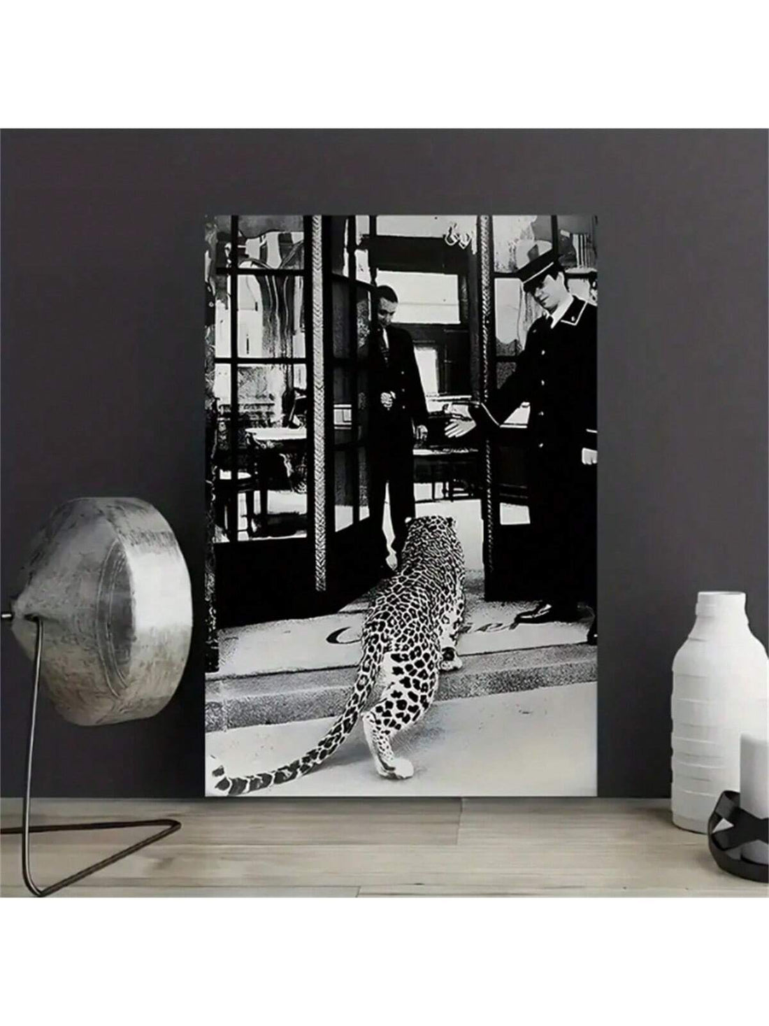 Elevate your space with this Vintage Leopard Art Canvas Print, featuring a striking black and white design that blends classic elegance with bold wildlife imagery. Perfect for both home and office, this unique wall décor adds a sophisticated touch while complementing a variety of interior styles. Crafted to highlight intricate details, it serves as a timeless statement piece that enhances any room’s ambiance with subtle yet powerful artistry.