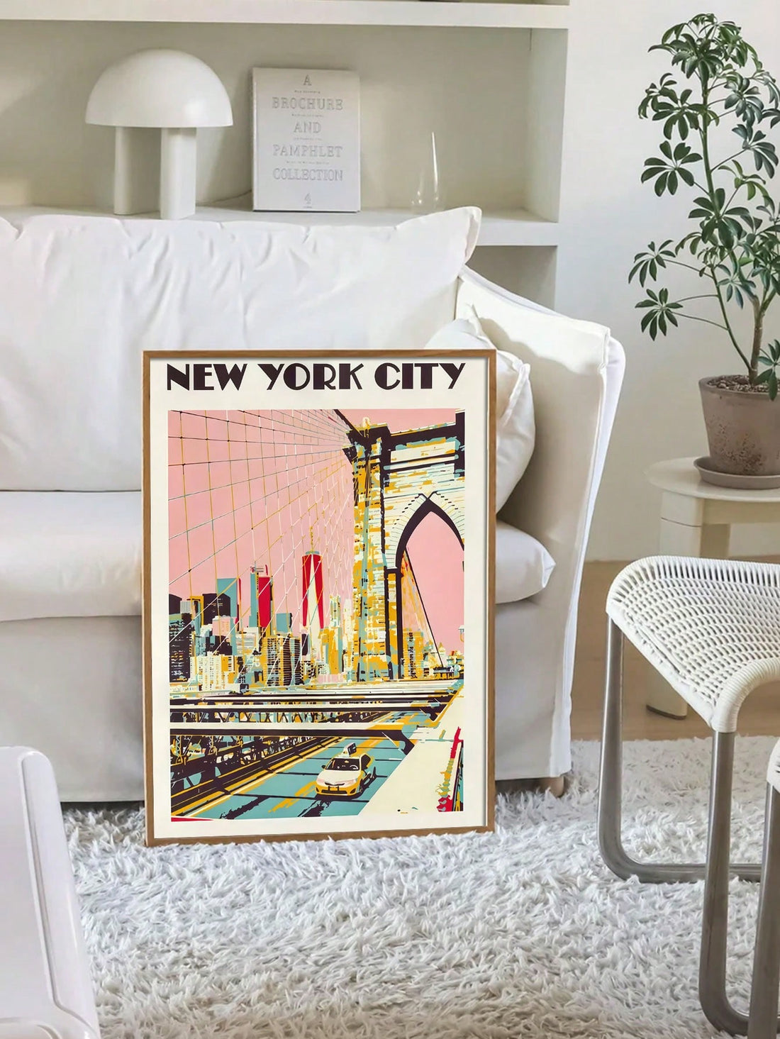 Transform your space with this vintage New York City canvas poster featuring the iconic Brooklyn Bridge. This retro art print adds sophisticated urban charm to living rooms, bedrooms, or home offices. The timeless monochrome aesthetic complements various interior styles while capturing the architectural grandeur and historical significance of this landmark structure.