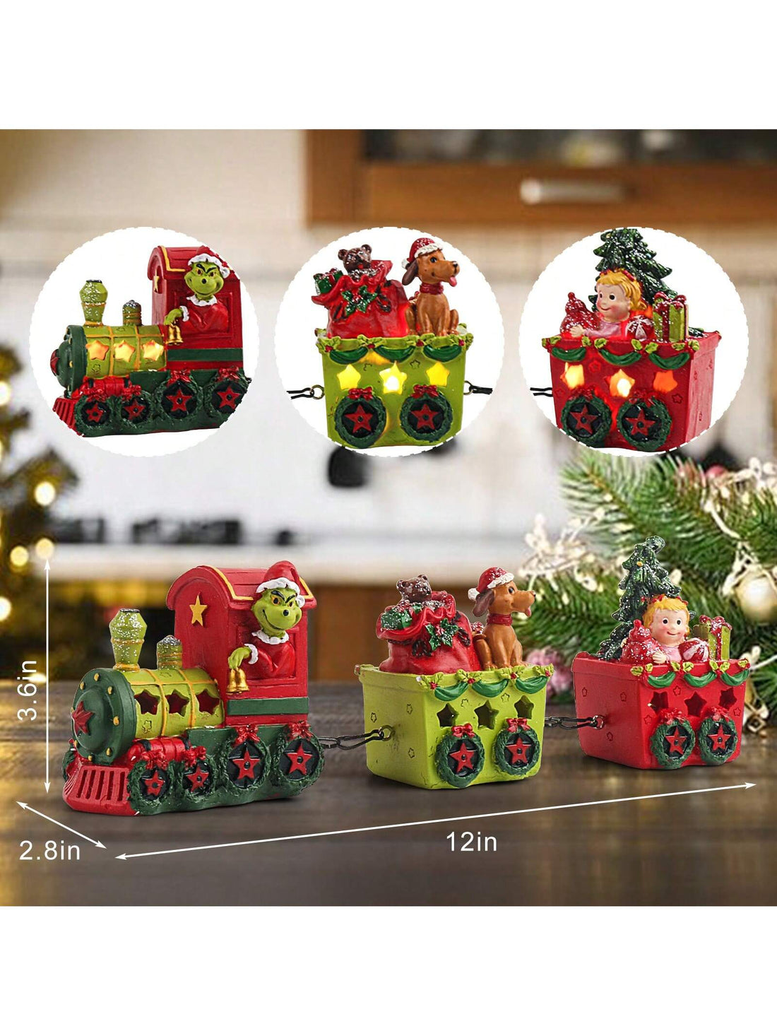 Bring timeless holiday charm to your home with this rustic farmhouse Christmas train decoration. Expertly crafted to complement seasonal displays, this tabletop piece combines nostalgic appeal with versatile styling. Perfect for shelves, mantels, or console tables, it adds authentic festive character to any room. The weathered finish and classic design integrate seamlessly with farmhouse aesthetics while elevating your holiday décor. An ideal accent for creating a warm, inviting atmosphere throughout the se