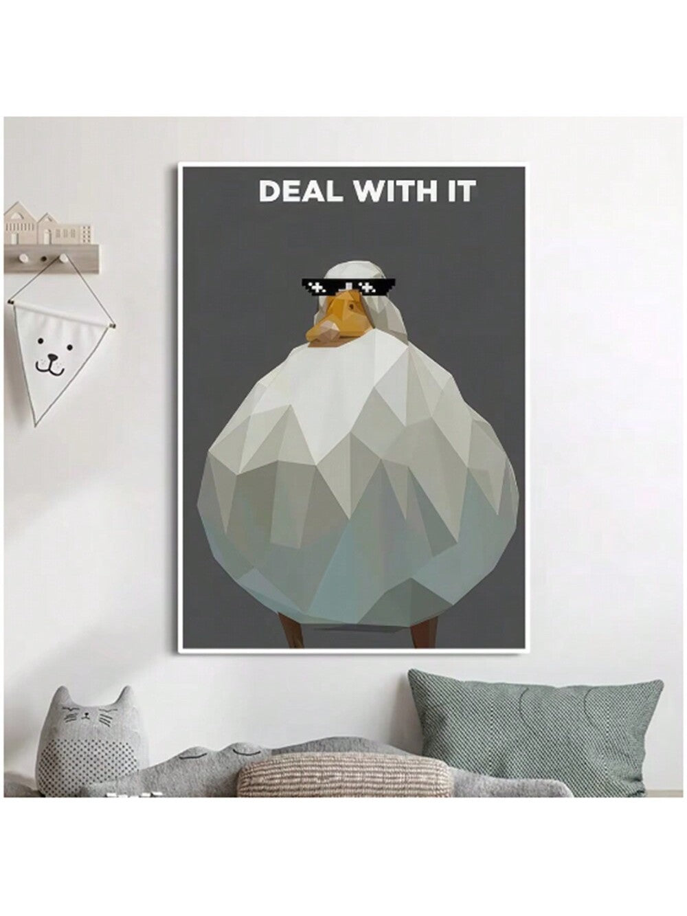 Upgrade your bar or home decor with the stylish Bossy Duck in Shades poster. This retro, unframed poster captures the essence of cool with its bold design and striking color palette. Perfect for any space, this poster is sure to make a statement and impress any guest.