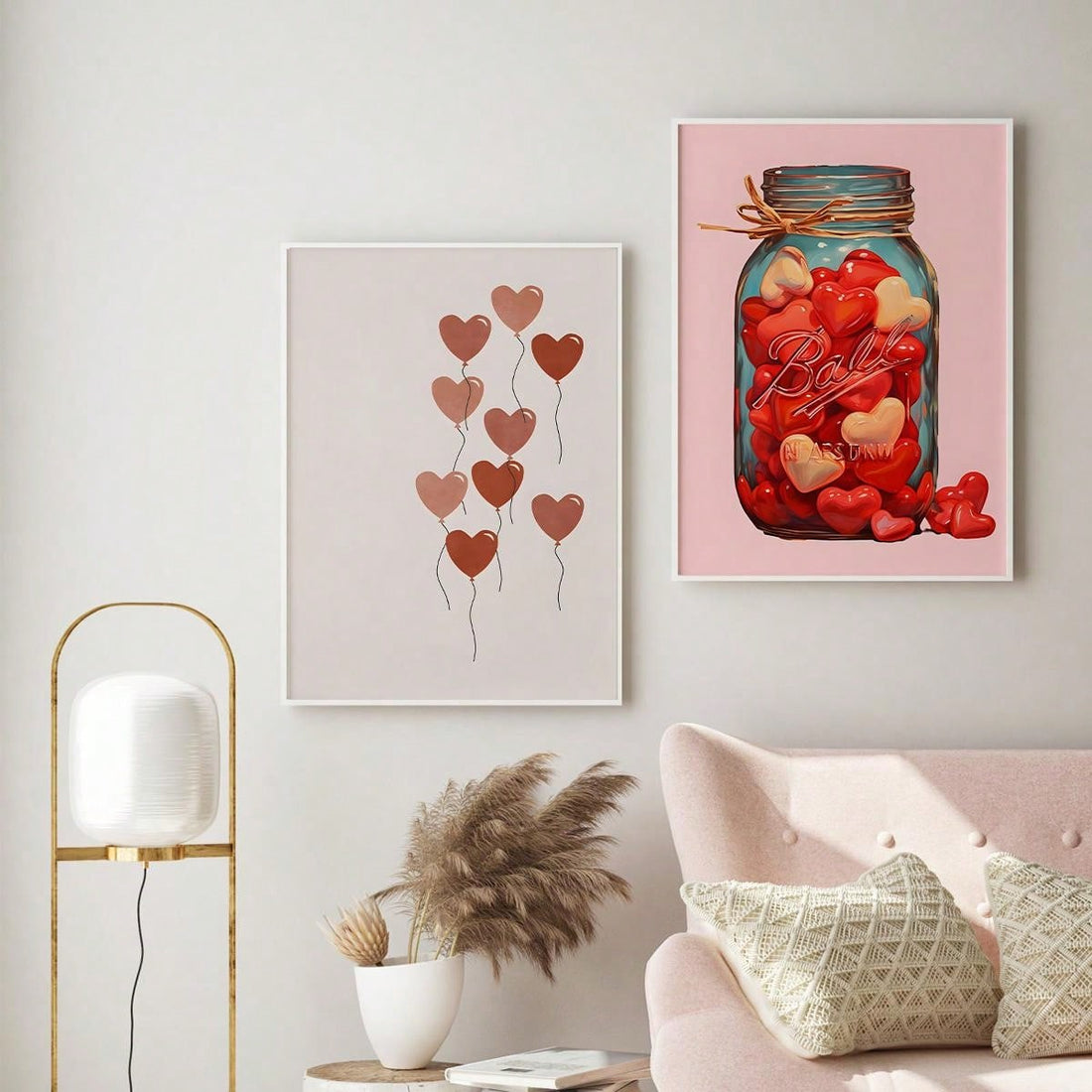 Decorate your home with our Romantic Red Heart Balloon Wall Art Set. These canvas posters are the perfect addition to your Valentine's Day decor, adding a touch of romance to any room. With its vibrant red color and heart balloon design, it's sure to set the mood for a romantic evening. Made with high-quality materials for long-lasting beauty. Celebrate love in style with our wall art set.