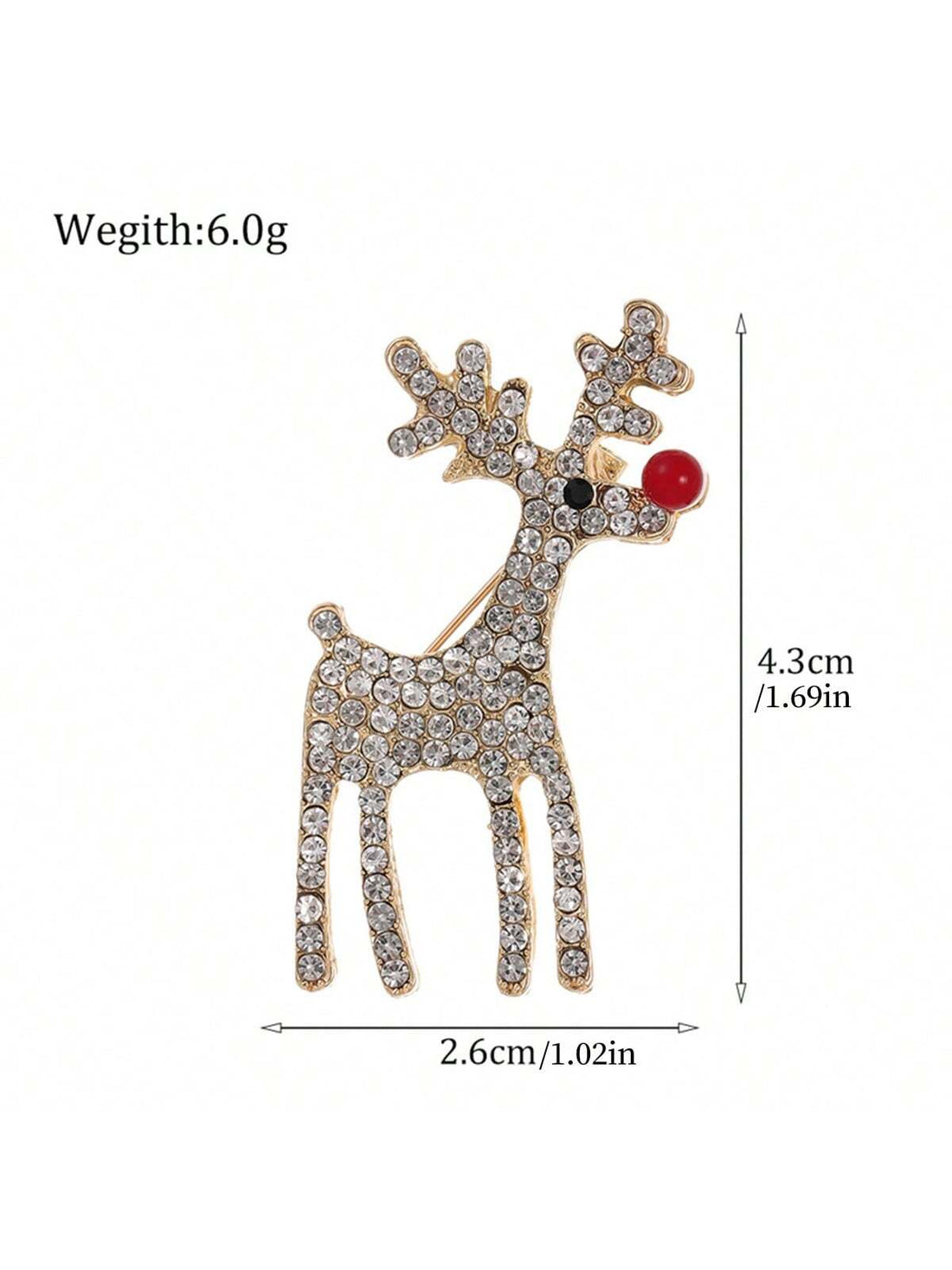 Add a touch of elegance and holiday spirit to any outfit with our Sparkling Rhinestone Reindeer Brooch. Adorned with shimmering rhinestones, this versatile pin is perfect for all your festive occasions. Celebrate in style with this must-have holiday accessory.