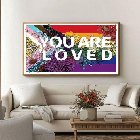 Unframed LGBTQ Love Wall Art Poster - Celebrate Pride and Romance with Meaningful Décor