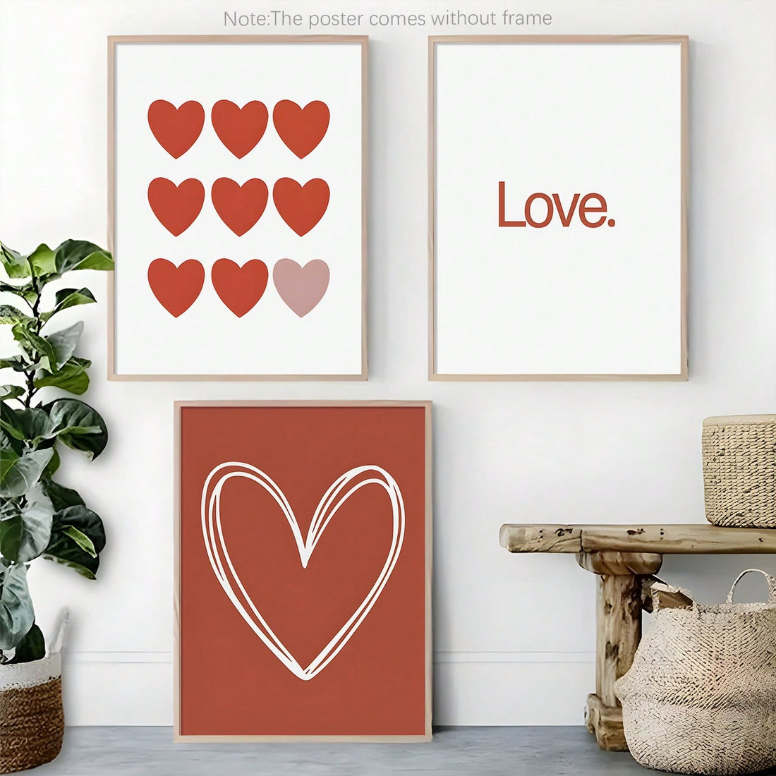 Enhance the ambiance of your home with our Set of 3 Love Prints, perfect for Valentine's Day. These heartfelt wall art prints are designed to add warmth and love to any room. Each set includes 3 unique prints, expertly crafted to bring a touch of romance to your decor.