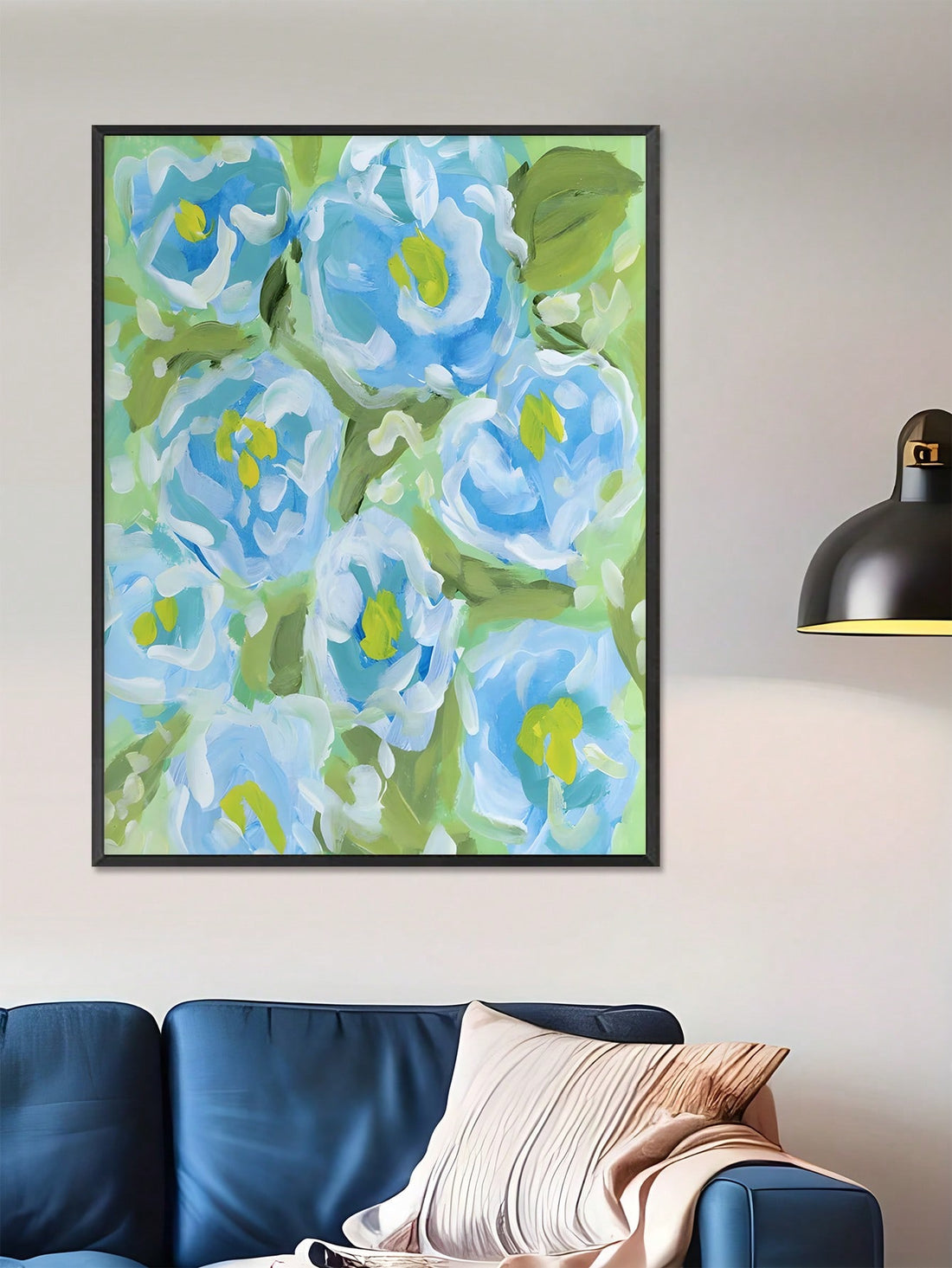 Enhance your home decor with our Enchanting Blue Floral Canvas Art, featuring a retro swan and wild grass design. This elegant poster adds a touch of charm to any room. Made with high-quality canvas, it's a durable and stylish addition to your living space.