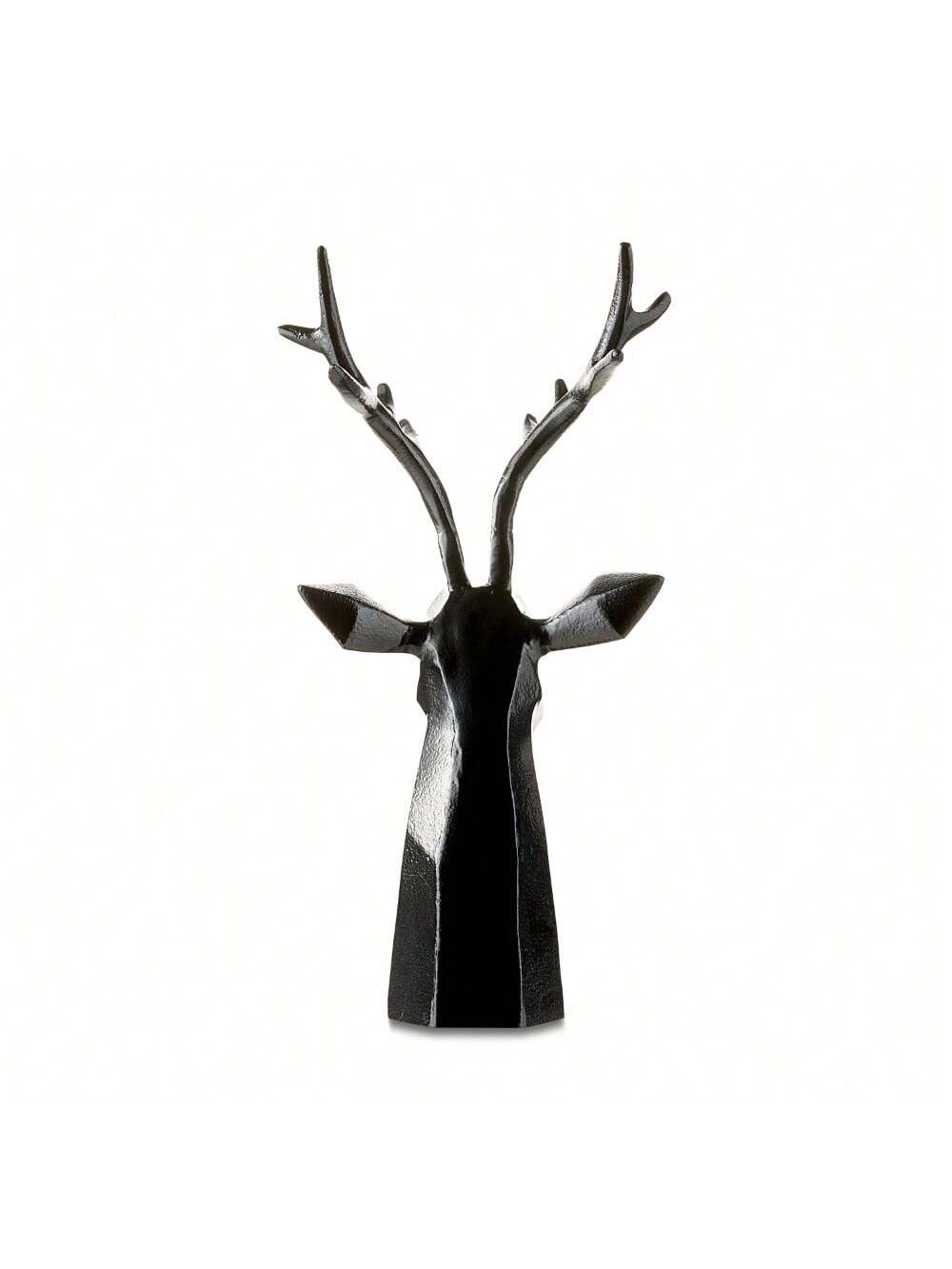 Add a touch of elegance to your holiday decor with this beautifully crafted black aluminum reindeer tabletop decoration. Standing at 14.5 inches tall, this stunning piece is the perfect addition to any tabletop display. Made from durable aluminum, this reindeer is both lightweight and sturdy. Upgrade your holiday decorations with this sophisticated and timeless piece.