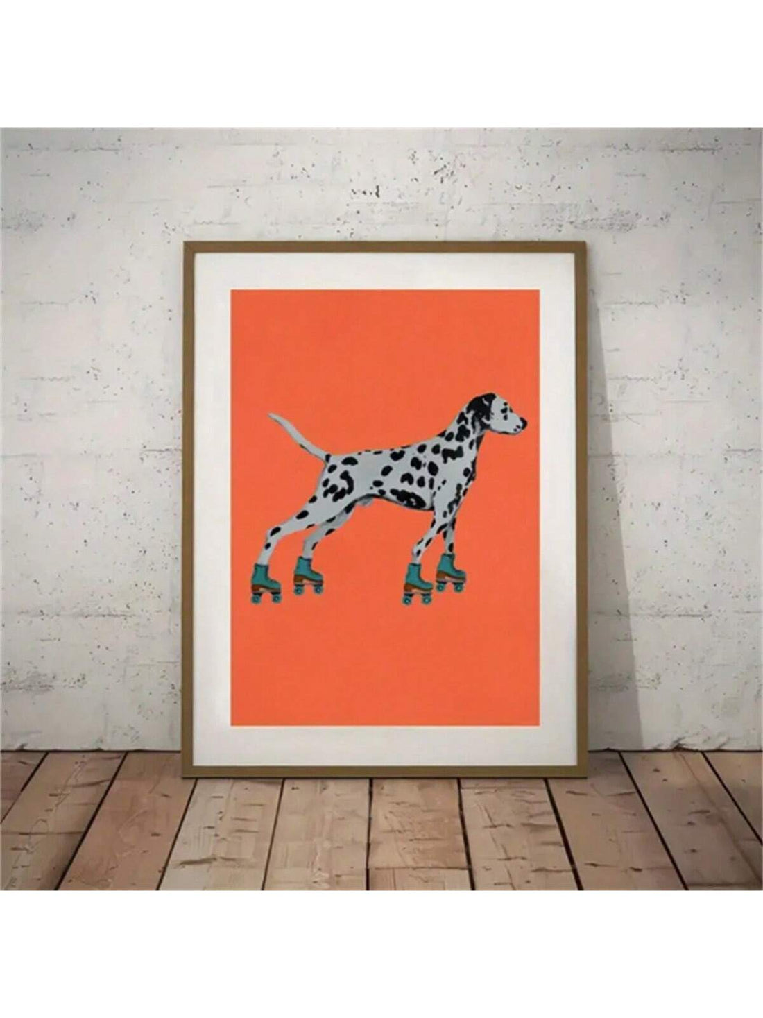 This Chic Dalmatian Rollerskater Canvas Art is a fun and playful addition to any room in your home. The stylish design features a dalmatian rollerskating, adding a touch of whimsy to your decor. Made with high-quality materials, this canvas art is sure to make a statement and bring a smile to your face. Bring home this unique and charming piece of home decor today!