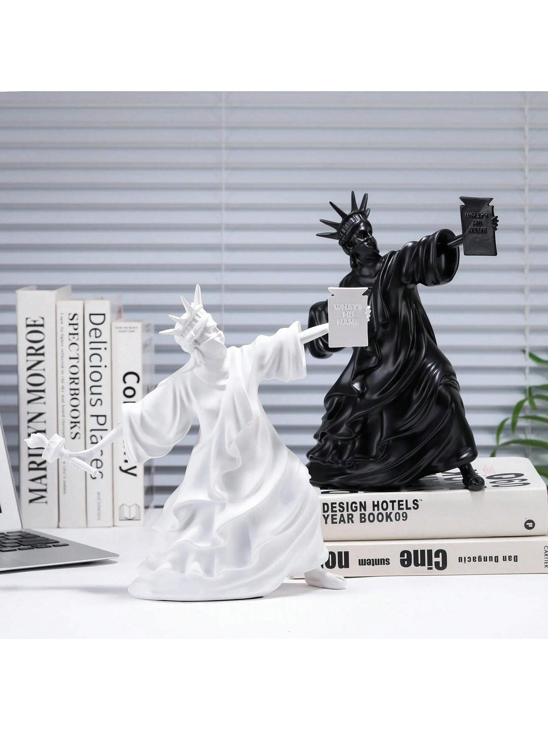 This Whimsical Flame Girl Statue is a whimsical and artistic interpretation of the iconic Statue of Liberty. Handcrafted from durable materials, this abstract statue of Liberty home decor piece adds a touch of sophistication and patriotism to any space. Showcase your love for art and country with this unique statue.