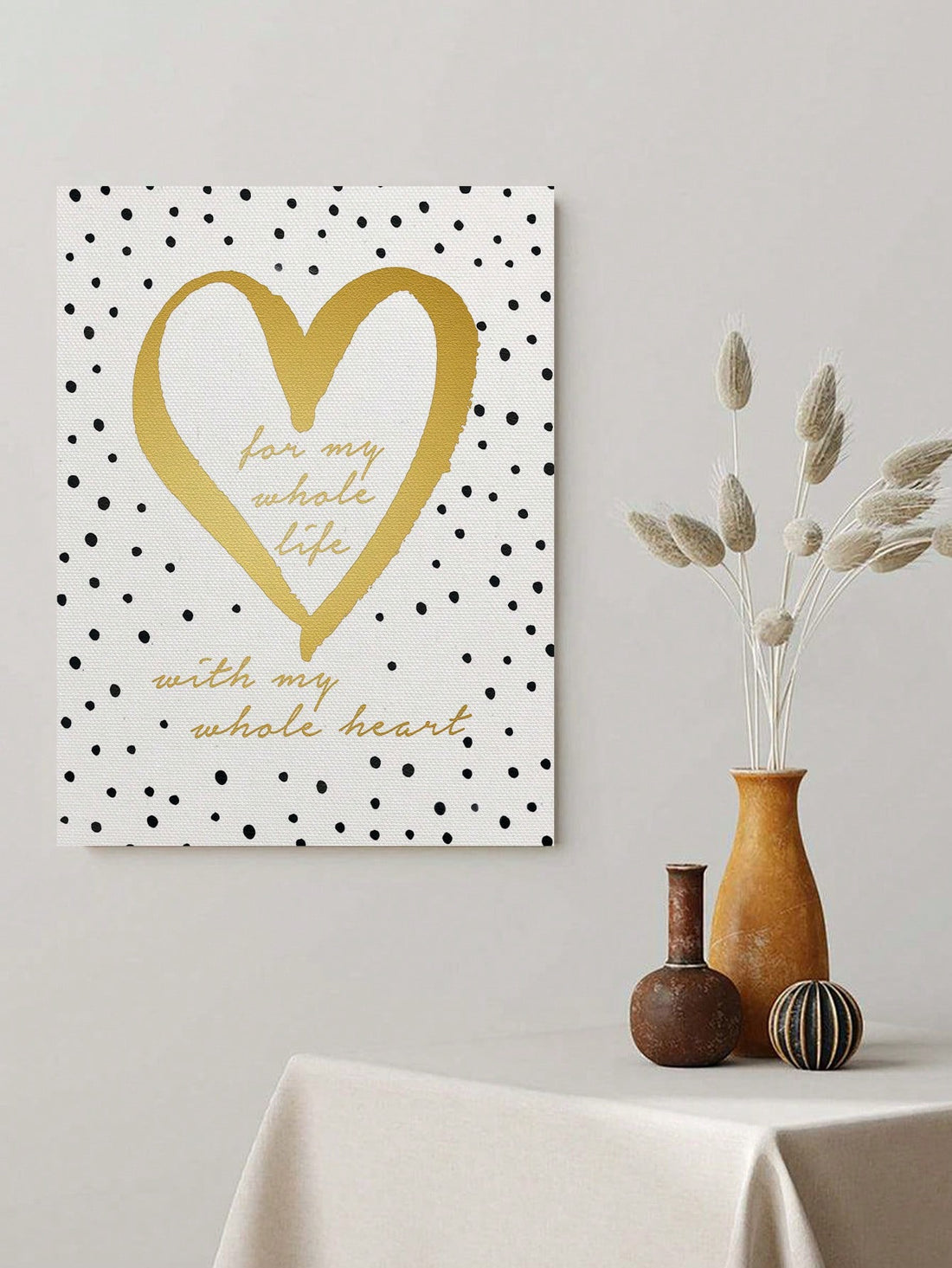 Add warmth and love to your home with our Charming Heart &amp; Love Print Canvas Posters. These unframed wall art pieces feature heartfelt designs that will surely bring a smile to your face. Elevate your home décor with these beautiful prints that are sure to capture the essence of love and charm.