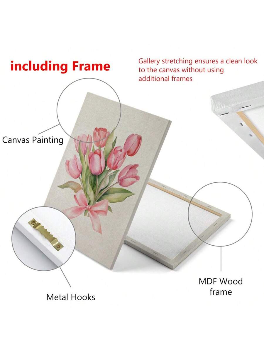 Coquette canvas art shown in framed room mockup