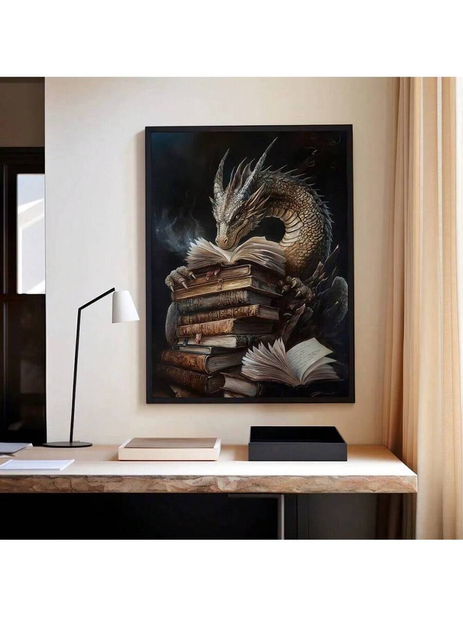 Elevate the aesthetic of your space with this striking tasy Dragon Gothic Art Poster. Its moody and minimalist design is perfect for book lovers, adding a touch of sophistication to any room. With its high-quality print, this poster will bring a sense of drama and intrigue to your home.