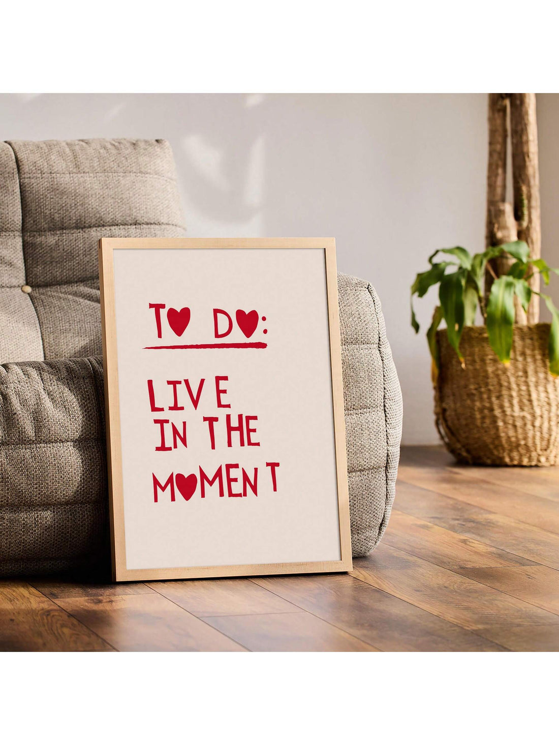 Add a touch of modern and chic aesthetic to any room with our unframed canvas wall art. Featuring a bold red heart design and an uplifting quote, this piece is sure to inspire and bring positivity to your space. Made with high-quality materials, it's a trendy and stylish addition to your home decor.