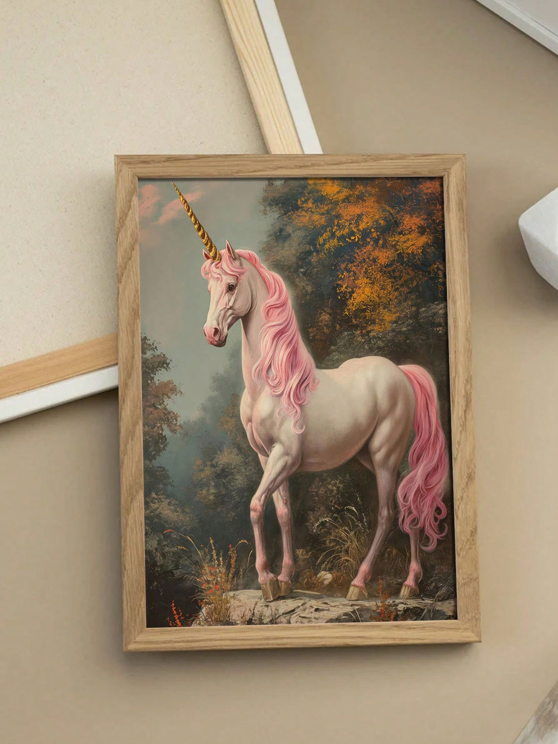 Elevate your living space with this Enchanting Unicorn Canvas Wall Art, blending dark academia and Victorian aesthetics. Perfect for rustic cottagecore decor, this poster adds a sophisticated, mystical touch to any room. Crafted to inspire, it complements vintage interiors with its timeless charm and intricate design.
