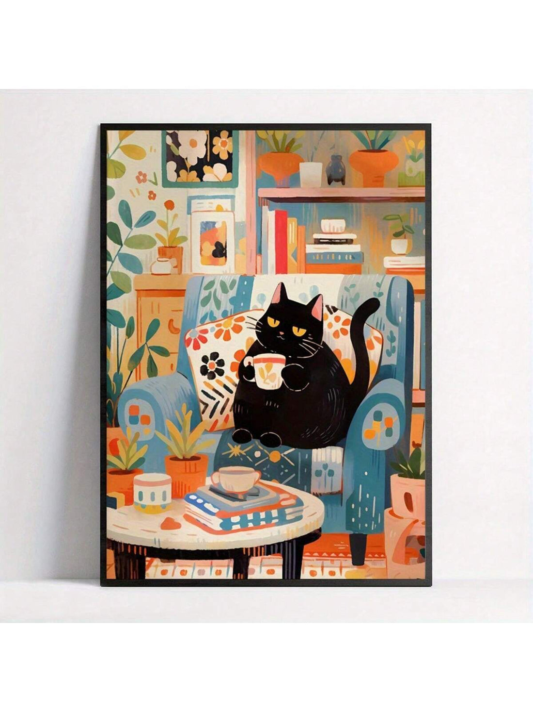 This Modern Art Deco Black Cat Poster captures vintage elegance with a sleek, stylized design perfect for adding character to any living room, office, or bedroom. Printed on high-quality canvas, it offers durable and visually striking wall decor that blends classic charm with contemporary flair. Its timeless black cat motif serves as a sophisticated focal point, enhancing your space with both artistic appeal and a touch of mysterious grace. Ideal for those who appreciate refined design and unique statement 