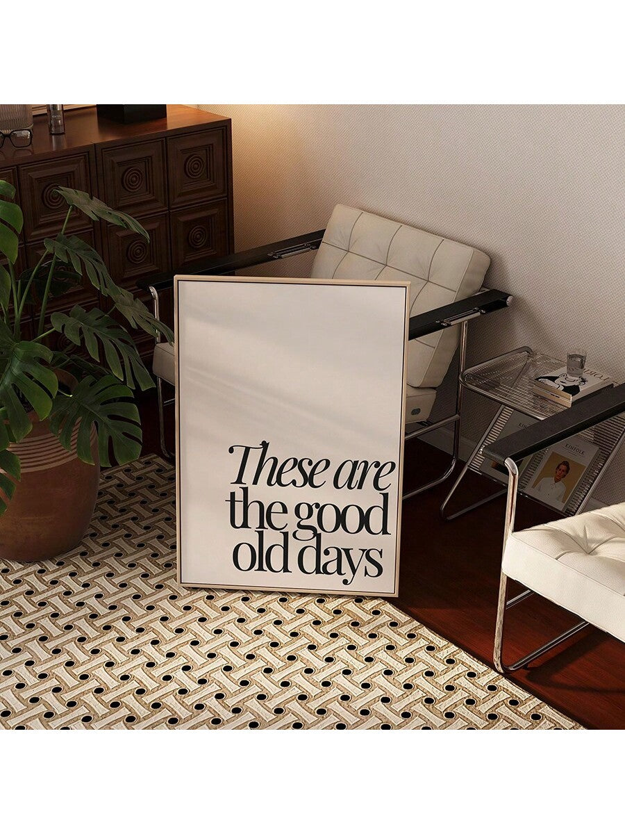 Celebrate nostalgia and positivity with this "Good Old Days" typography canvas print. Expertly crafted to inspire and uplift, it brings a warm, inviting atmosphere to any room. Perfect for adding a touch of meaningful decor that encourages reflection and optimism in your home environment. Durable and visually striking, this canvas print makes a lasting impression while enhancing your interior style.