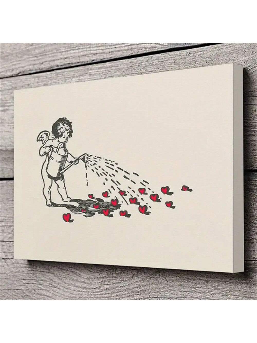 Transform your space into a romantic oasis with our Romantic Cupid Canvas Wall Art. Featuring a heart-shaped antique love illustration, this timeless piece adds a touch of elegance to any décor. Made from high-quality canvas, it is the perfect addition to any room in your home. Bring love and beauty to your walls with this stunning artwork.