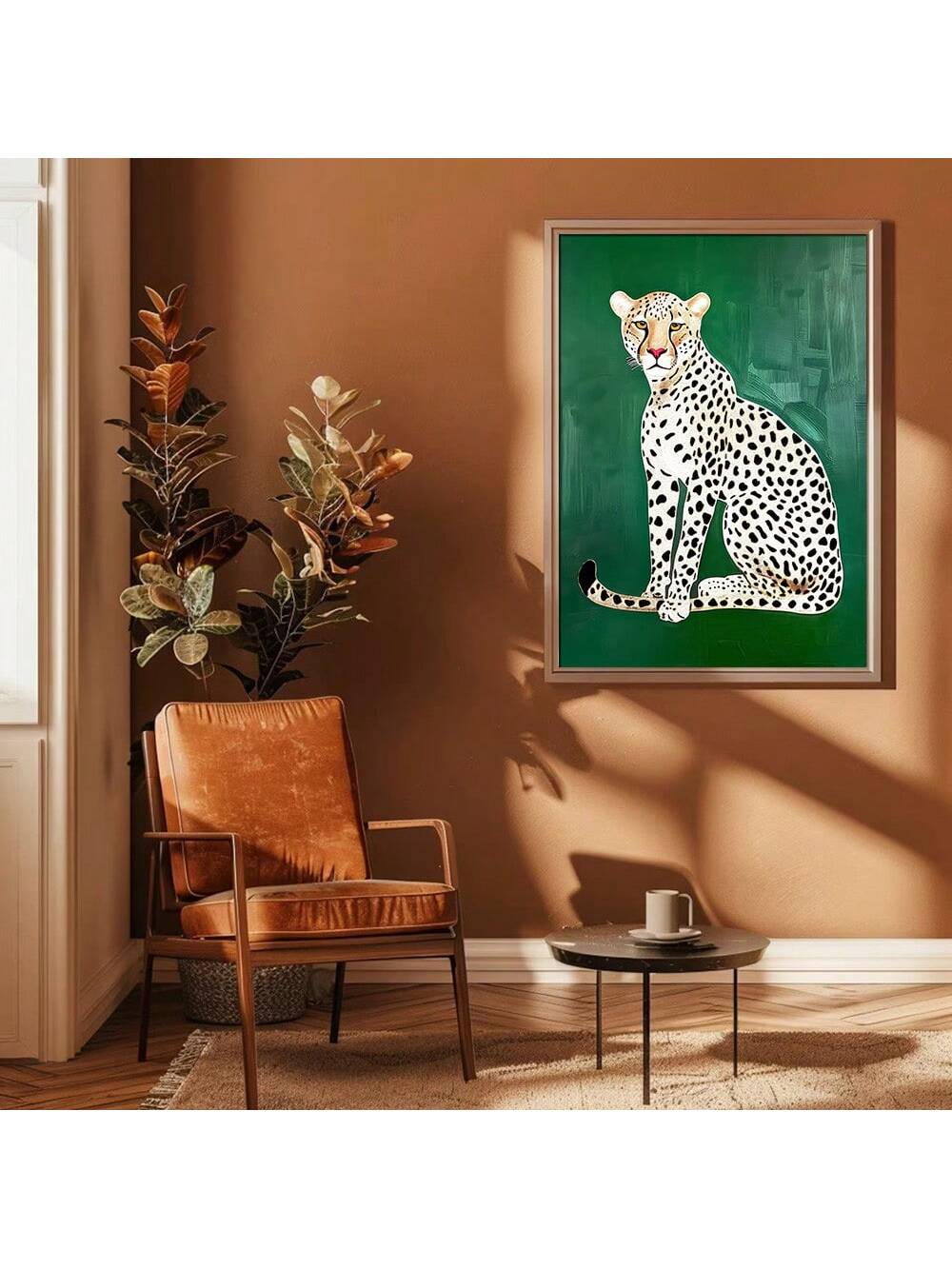 Add some bold and vibrant art to your modern space with our Retro Green Leopard Art Poster! Featuring a trendy design and high-quality printing, this poster is sure to catch eyes and add a touch of dopamine to any room. Perfect for those looking for a unique and stylish touch to their decor.