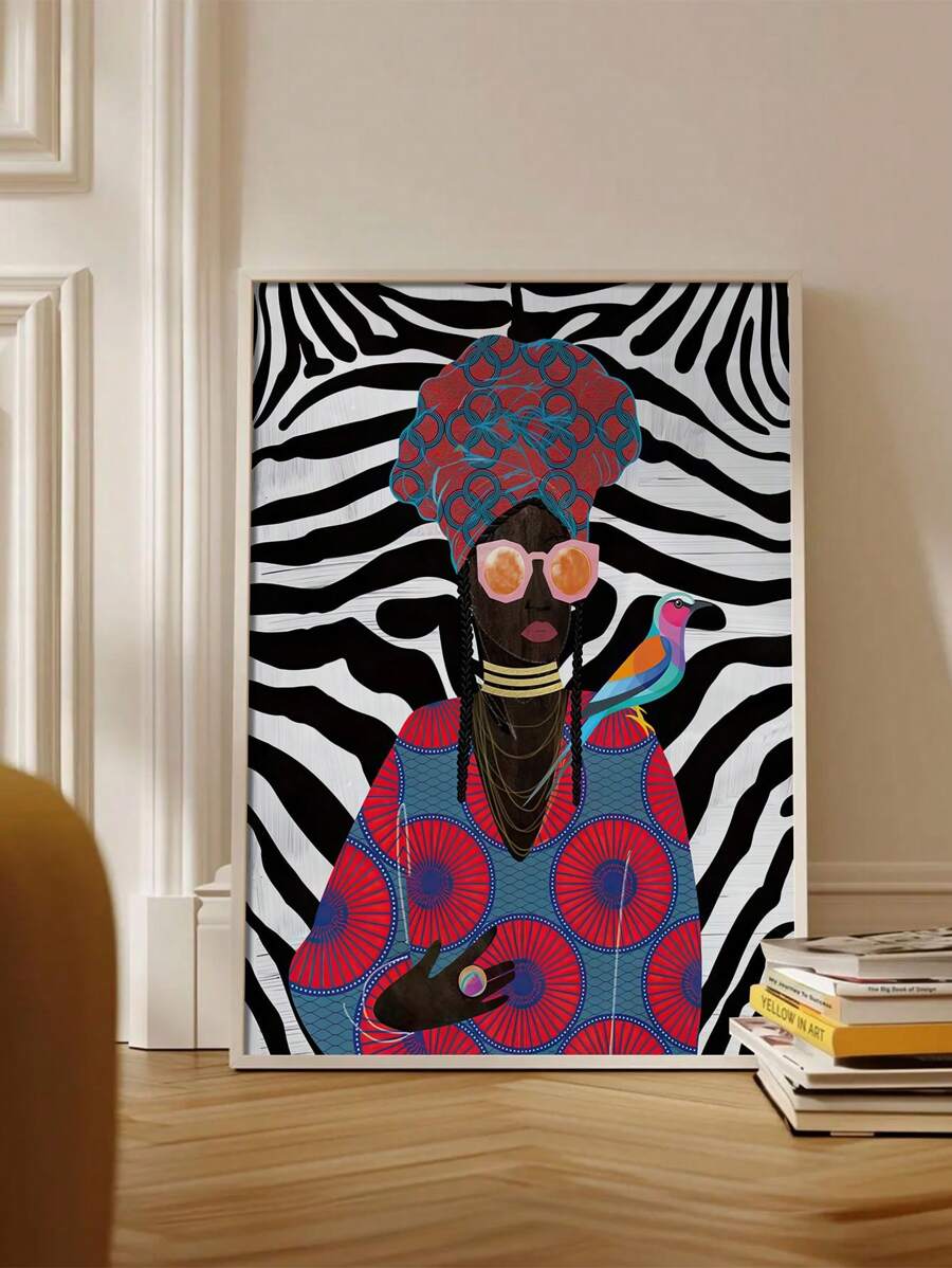 Celebrate cultural elegance with this Modern African Women Canvas Wall Art Print featuring a striking zebra pattern. Designed to enhance both home and office spaces, it blends artistic representation with bold patterns that bring depth and vibrancy to any room. Crafted on high-quality canvas, this piece offers durability and visual appeal, making it a sophisticated addition for those seeking to enrich their décor with contemporary African-inspired art.
