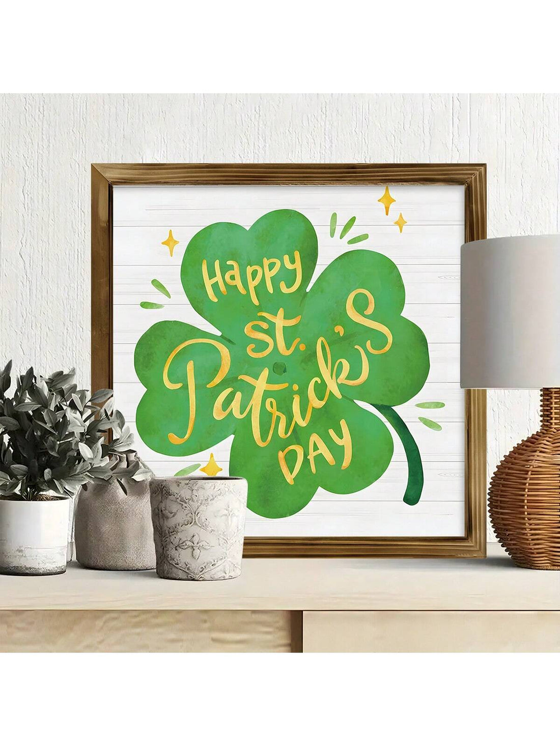 Add a touch of luck and charm to your home with our Charming Shamrock Wood Wall Art. This festive St. Patrick's Day decor not only adds a pop of color to your walls, but also features a traditional Irish blessing for an extra touch of heritage. Made of durable wood, it's built to last for years to come.