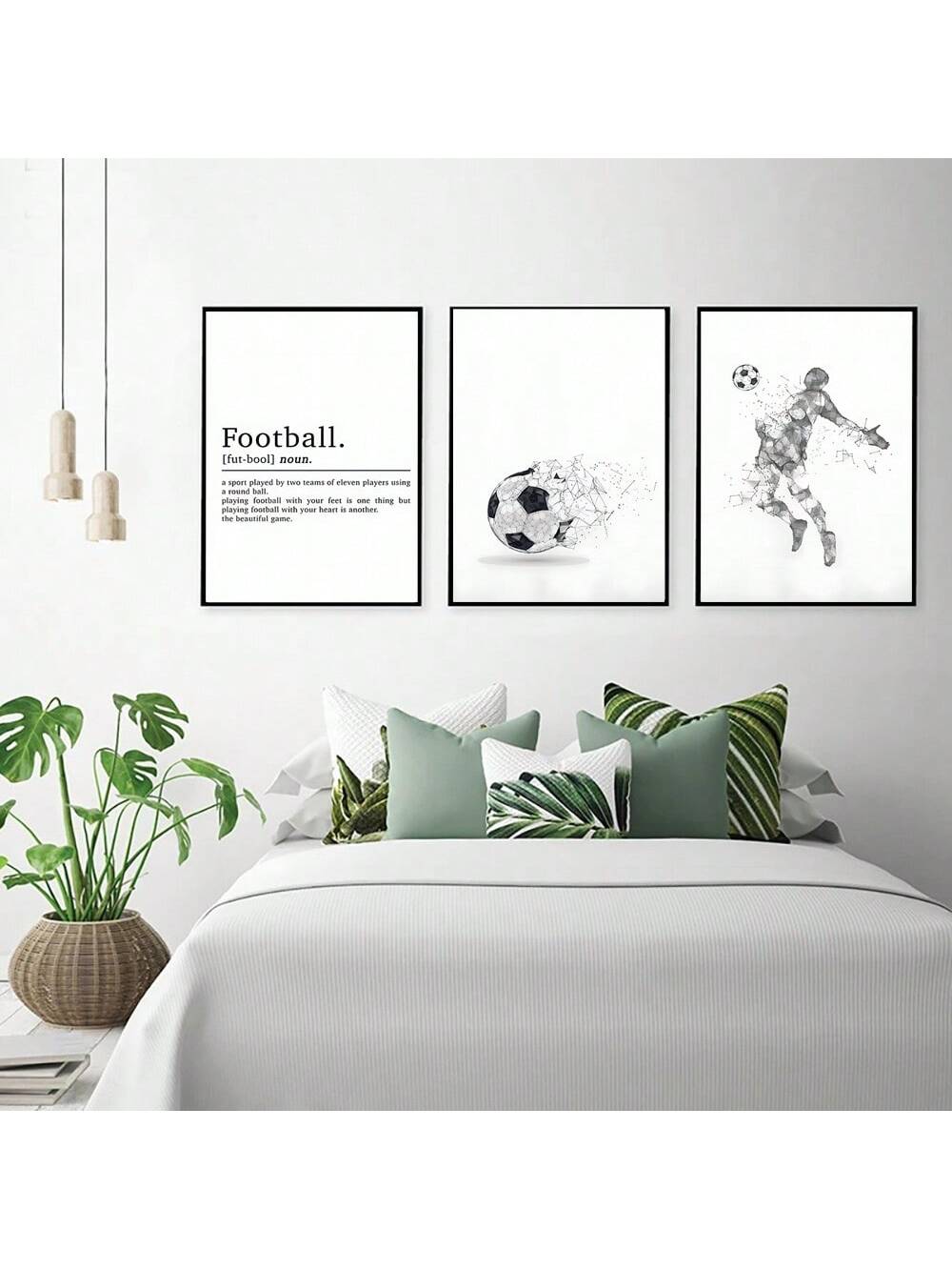 Elevate your game room or office space with our Dynamic Football Canvas Art. These unframed posters add a touch of athleticism and creativity to any living or working space. Show off your love for the game and impress your guests or coworkers with this decorative art piece.