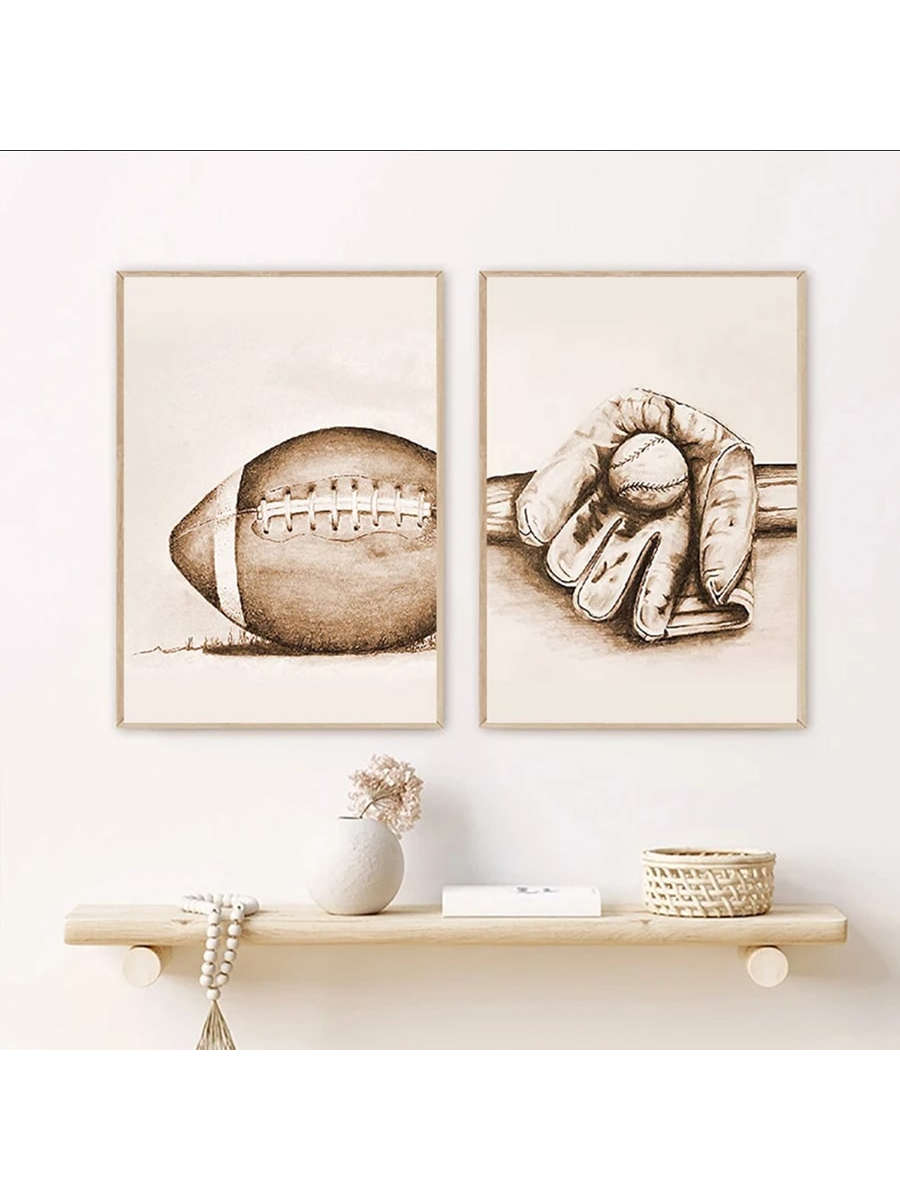 Elevate your young athlete's room with our Sporty Vibes wall art set. This 3-piece canvas set features inspirational sports visuals that will motivate and inspire your little champion. Perfect for any sports lover's room, these high-quality canvases will add a touch of energy and vitality to any space.