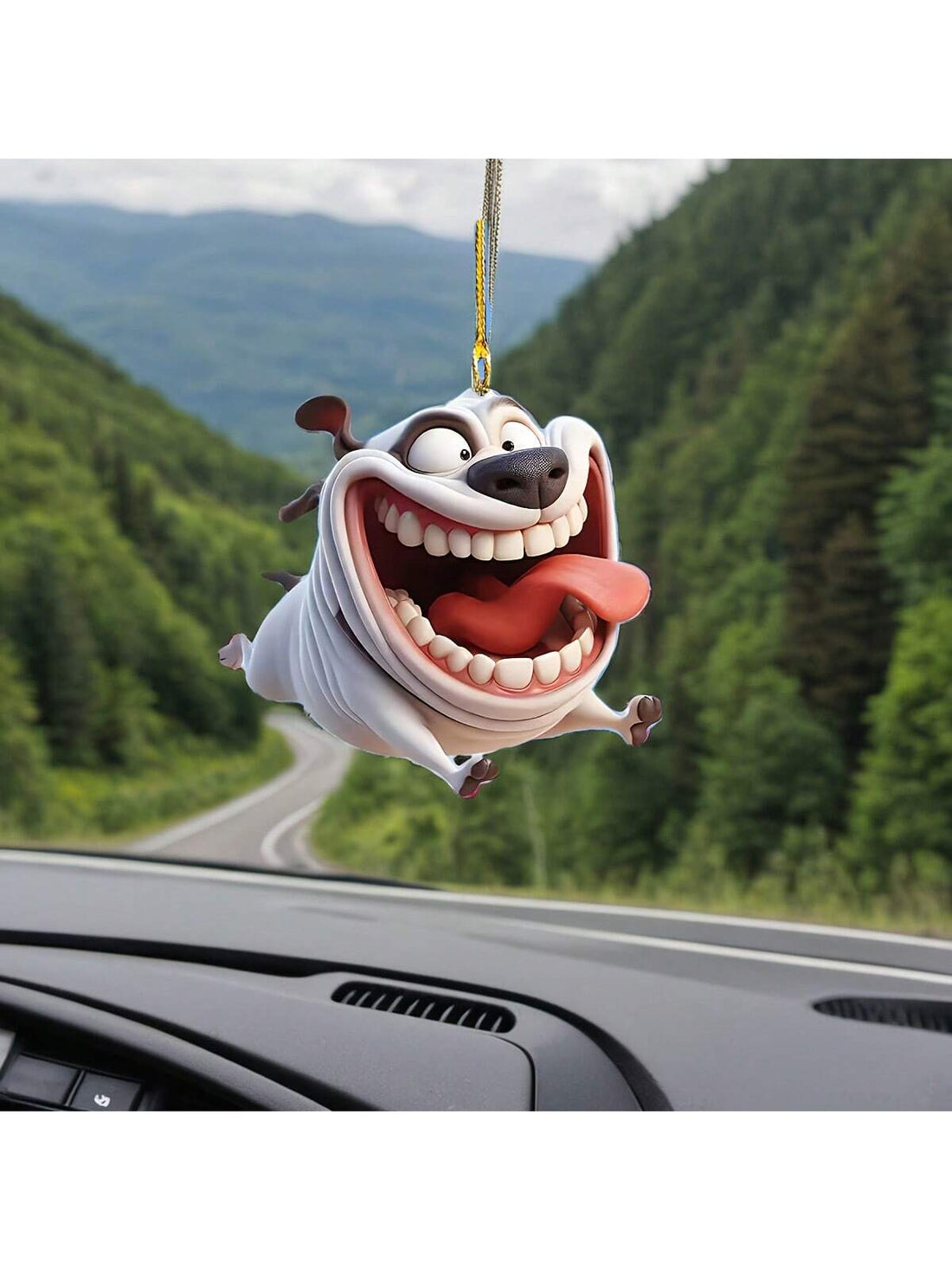 Add a playful touch to your home or car décor with our Whimsical Big Mouth Dog Acrylic Pendant. Made with high-quality acrylic, this pendant features a cute and whimsical design that will bring a smile to your face. Perfect for dog lovers and those looking for a fun and unique home accent.