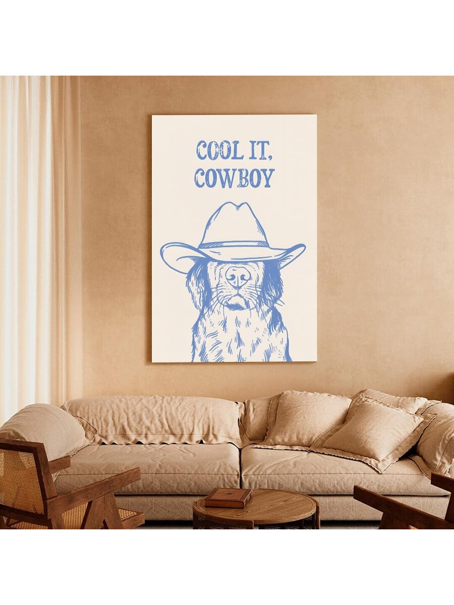 Capture a unique blend of rustic charm and coastal tranquility with this Vintage Cowboy Dog Canvas Poster. This expertly crafted wall art showcases a nostalgic cowboy dog motif, adding character and warmth to any living space. Perfect for home decoration, it complements coastal-themed interiors while offering a distinctive vintage flair. Durable and visually striking, this canvas poster transforms your walls with timeless appeal and refined style.