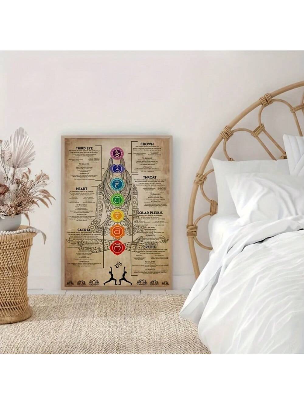 Enhance your mindfulness practice with our Chakra Knowledge Wall Art. Crafted on vintage canvas, this stunning piece fuses yoga and meditation with scientific accuracy. Perfect for any room, bring balance and alignment to your space with this decorative and educational art piece.