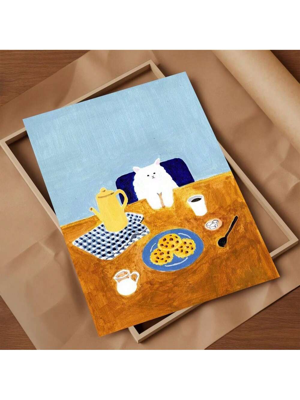 This charming canvas art print features an adorable puppy that will surely bring a warm and welcoming touch to any home or bedroom. With its high-quality canvas material and vibrant colors, this print will add a touch of charm and coziness to your living space. A perfect addition for dog lovers.